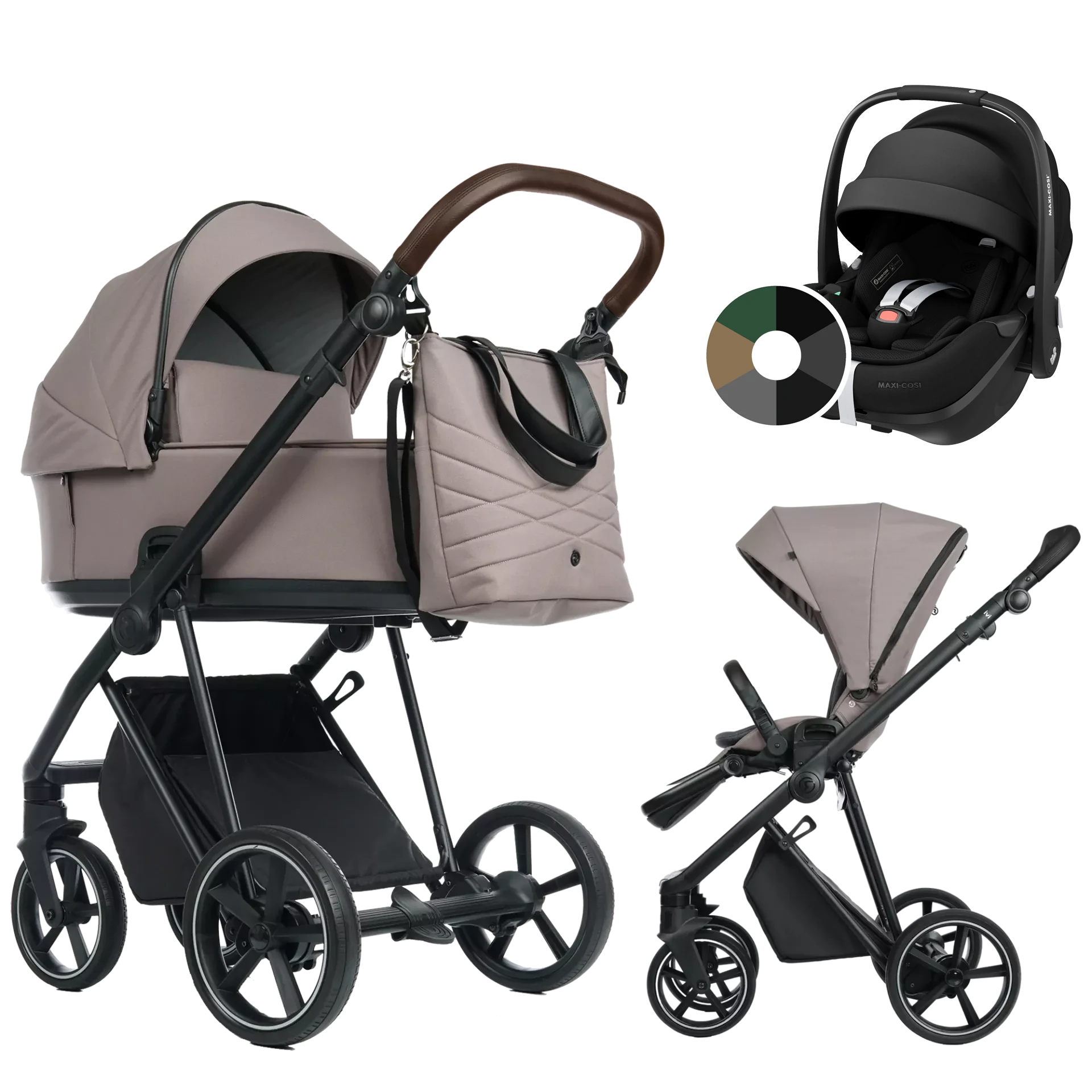 Roan Ivi 2.0 + Maxi-Cosi Pebble 360 Pro2 +GRATIS - 3w1 | Cocoa