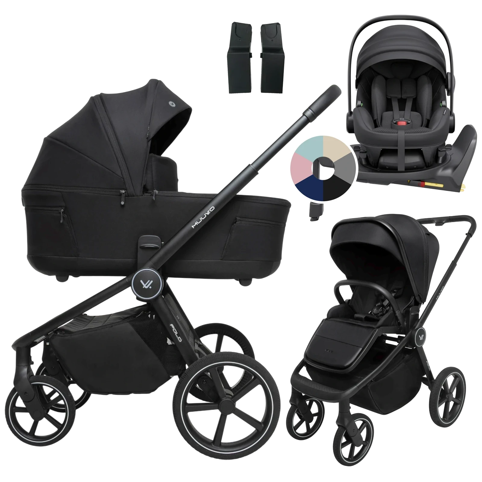 Muuvo Fold + Avionaut Pixel 3 + baza IQ Orbit + GRATIS - 4w1 | Classic Black