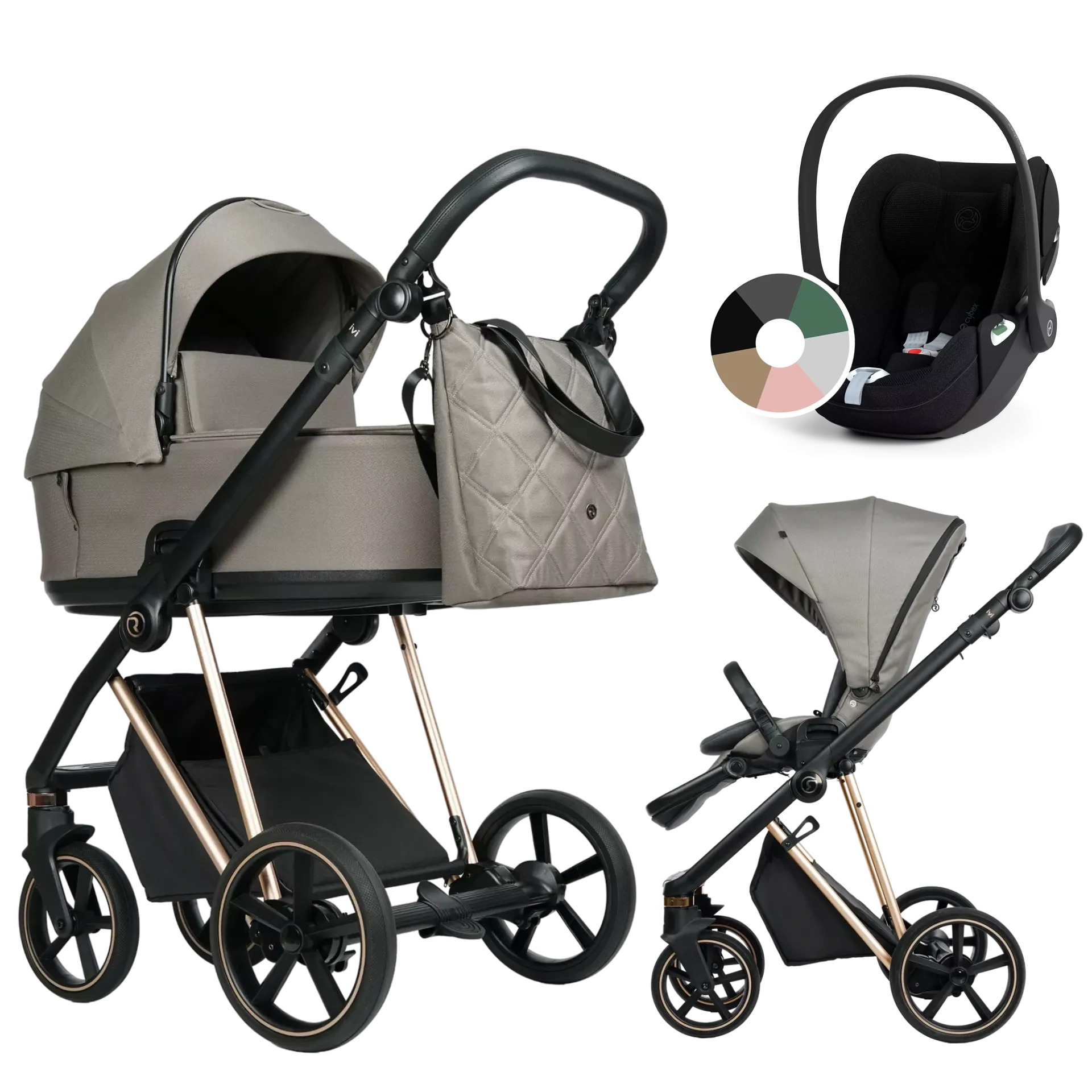 Roan Ivi 2.0 + Cybex Cloud T i-Size +GRATIS - 3w1 | Mocca