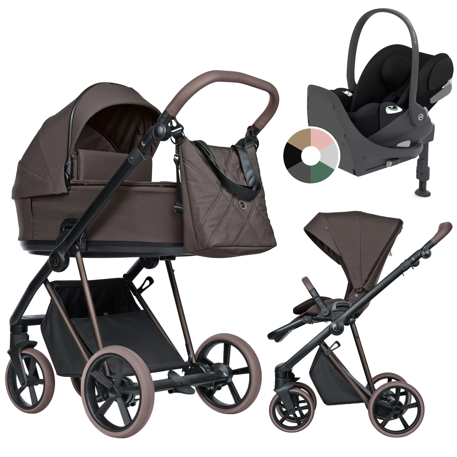 Roan Ivi 2.0 Vintage + Cybex Cloud T + baza T + GRATIS - 4w1 | Turkish Coffee Brown