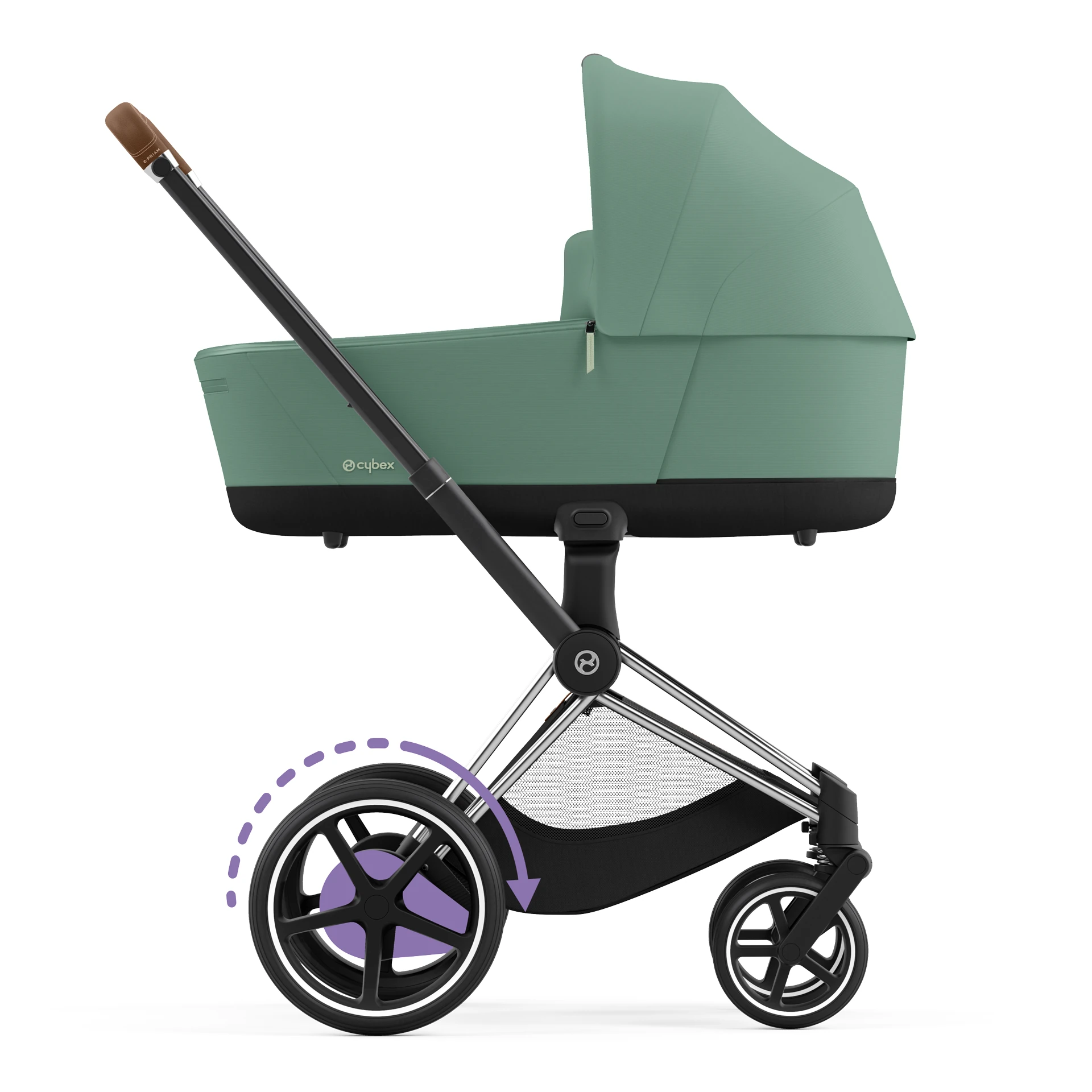 Cybex e-Priam 4.0 - 2w1 | Leaf Green (Chrome Brown Frame)