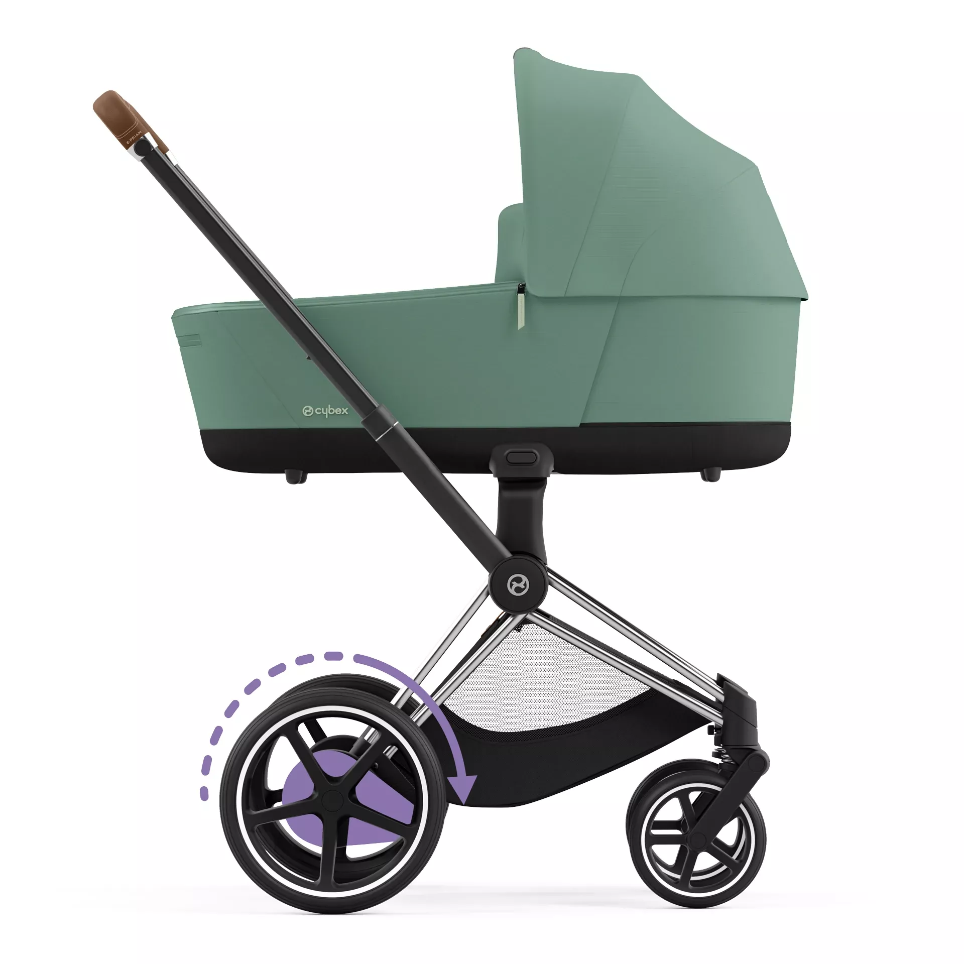Cybex e-Priam 4.0 - 2w1 | Leaf Green (Chrome Brown Frame)