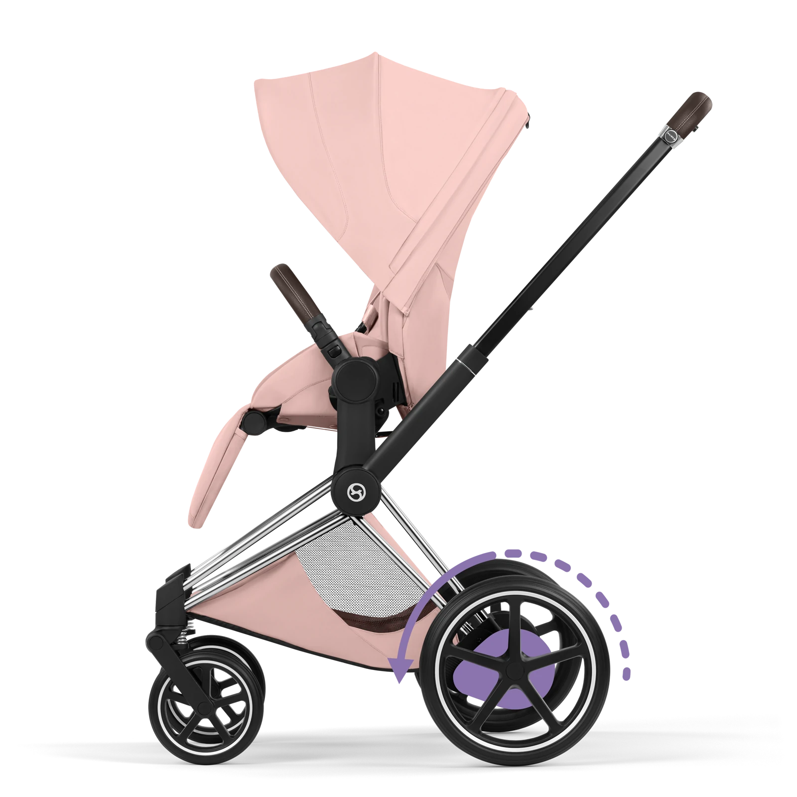 Cybex e-Priam 5.0 - wózek 2w1 | Peach Pink - Chrome (Style)