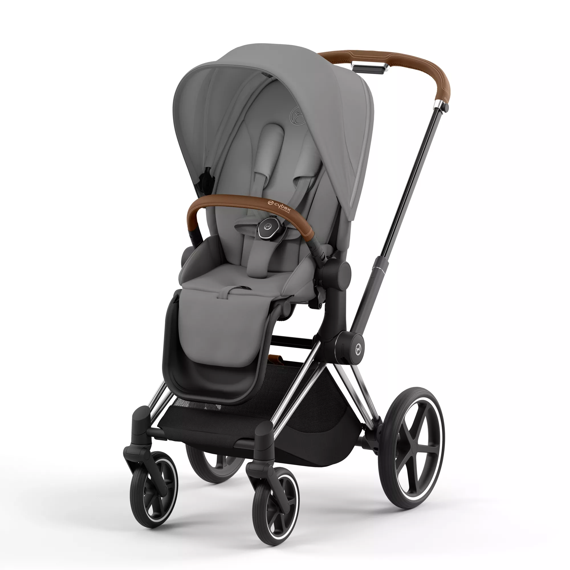 Cybex Priam 4.0 - 2w1 | Mirage Grey (Chrome Brown Frame) Cybex Priam 4.0 - 2w1 | Mirage Grey (Chrome Brown Frame)