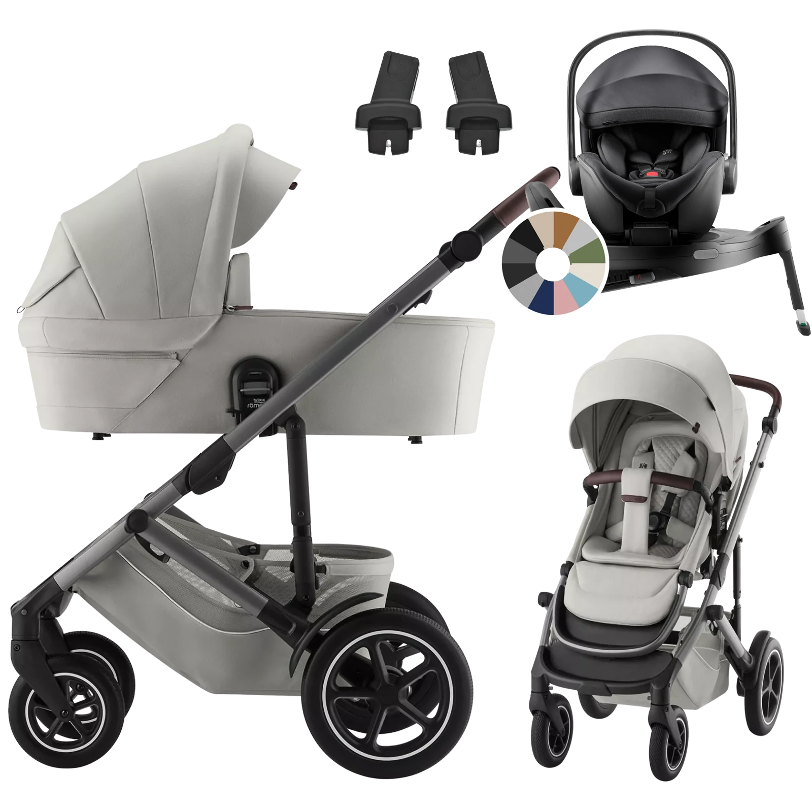 Britax Römer Smile 5Z + Britax Römer Baby-Safe Pro + baza Vario 5Z +GRATIS - 4w1 | Linen Grey