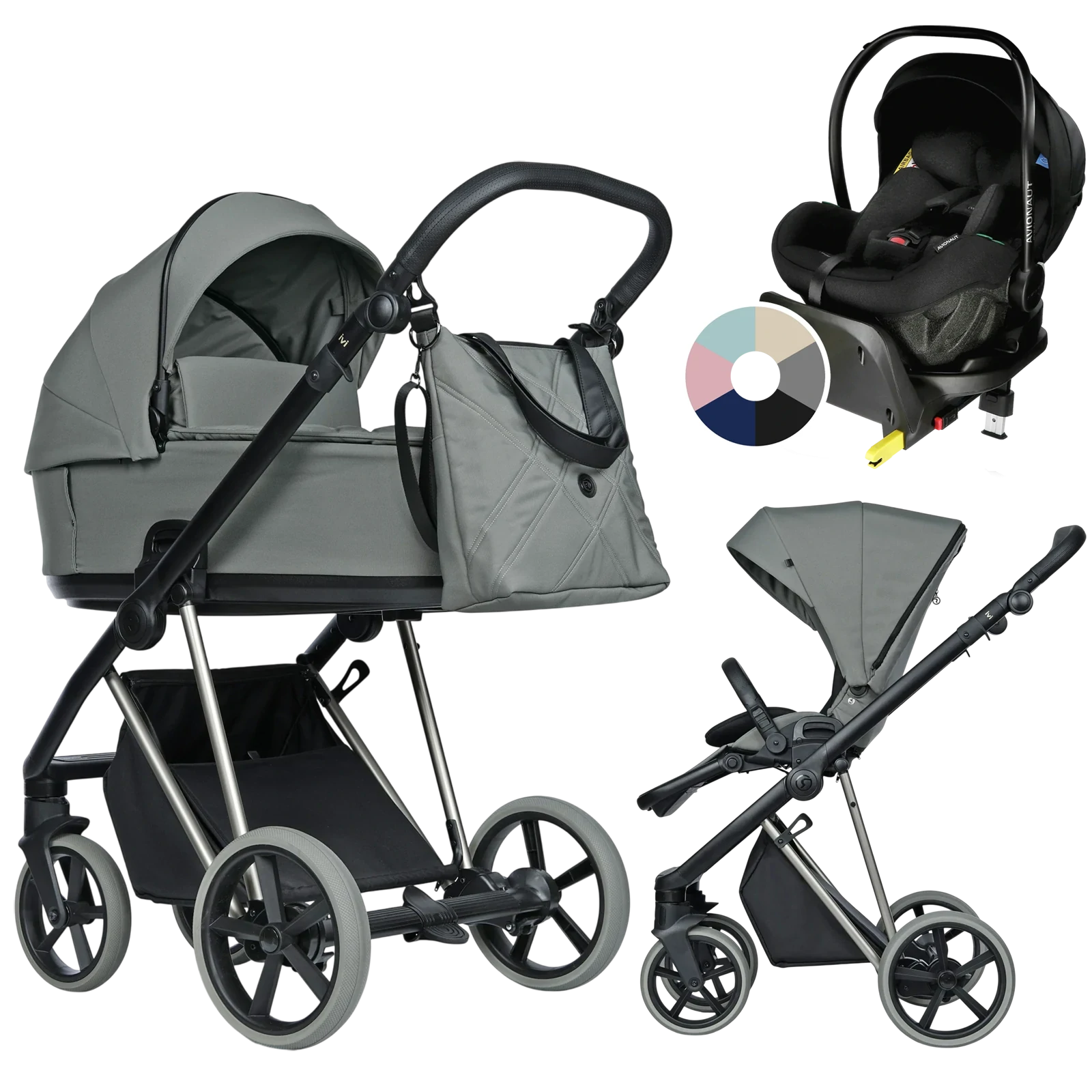 Roan Ivi 2.0 Vintage + Avionaut Pixel Pro 2.0 C + baza IQ Orbit + GRATIS - 4w1 | Sage Green