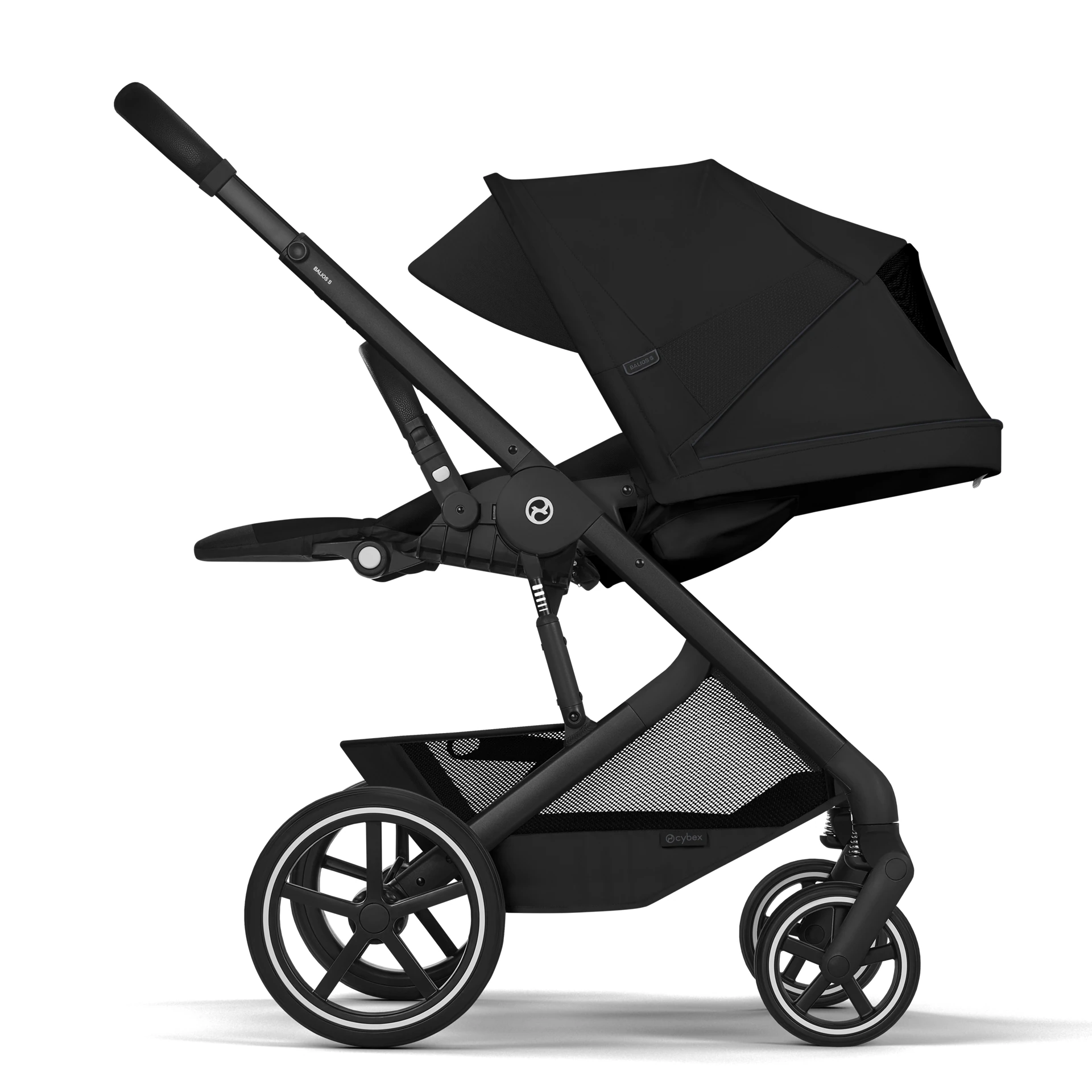 Cybex Balios S Lux Fold - 2w1 ze składaną gondolą | Moon Black