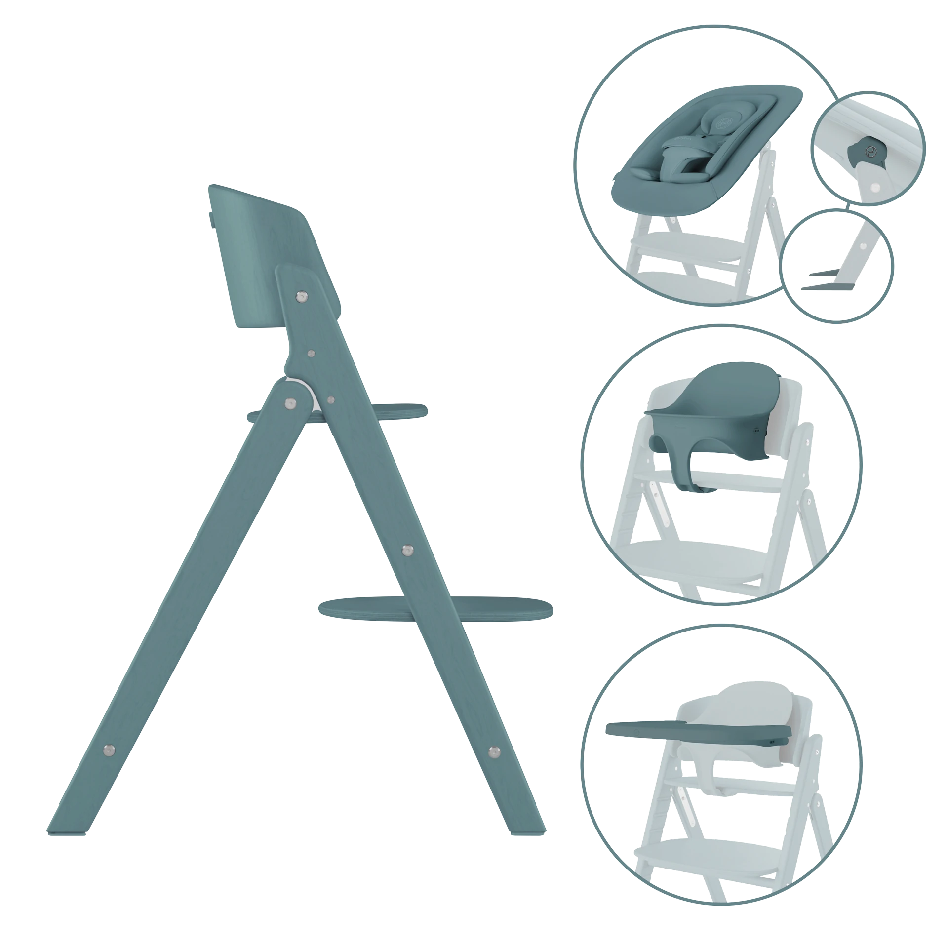 Cybex Click & Fold - zestaw 4w1 | Stone Blue