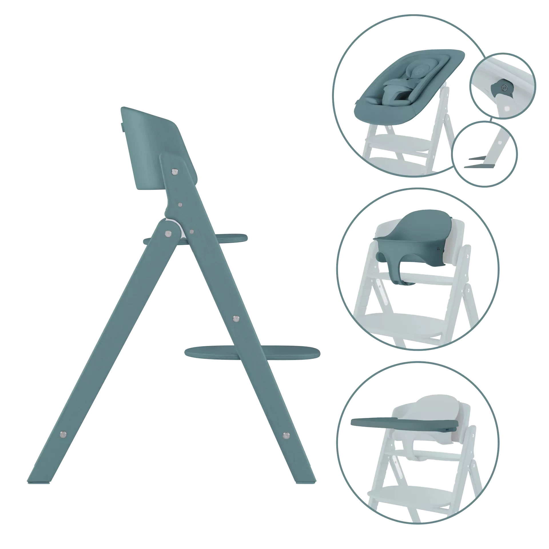 Cybex Click & Fold - zestaw 4w1 | Stone Blue