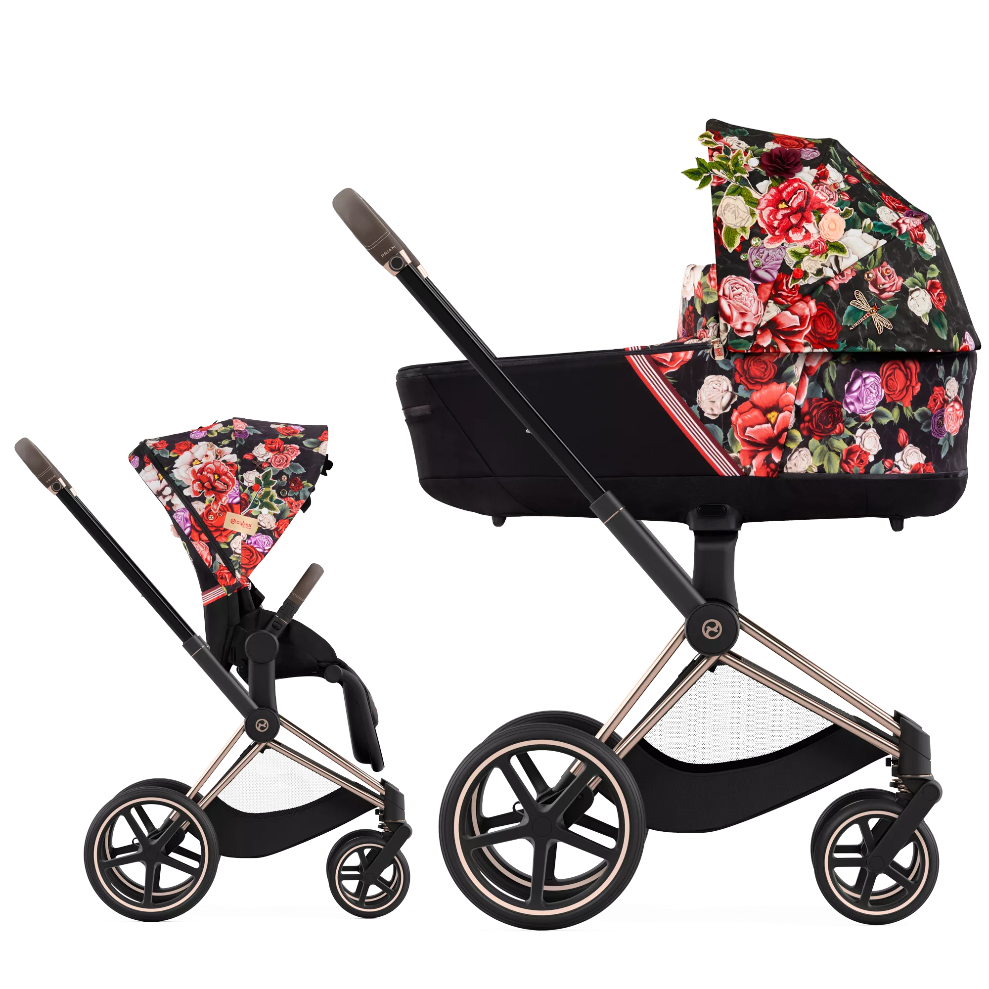 Cybex Priam 4.0 - 2w1 | Spring Blossom Dark - Fashion Collection