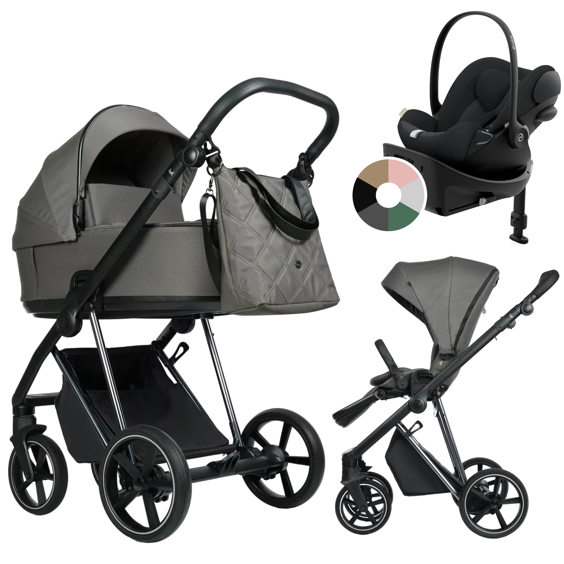 Roan Ivi 2.0 + Cybex Cloud G + baza G +GRATIS - 4w1 | Taupe