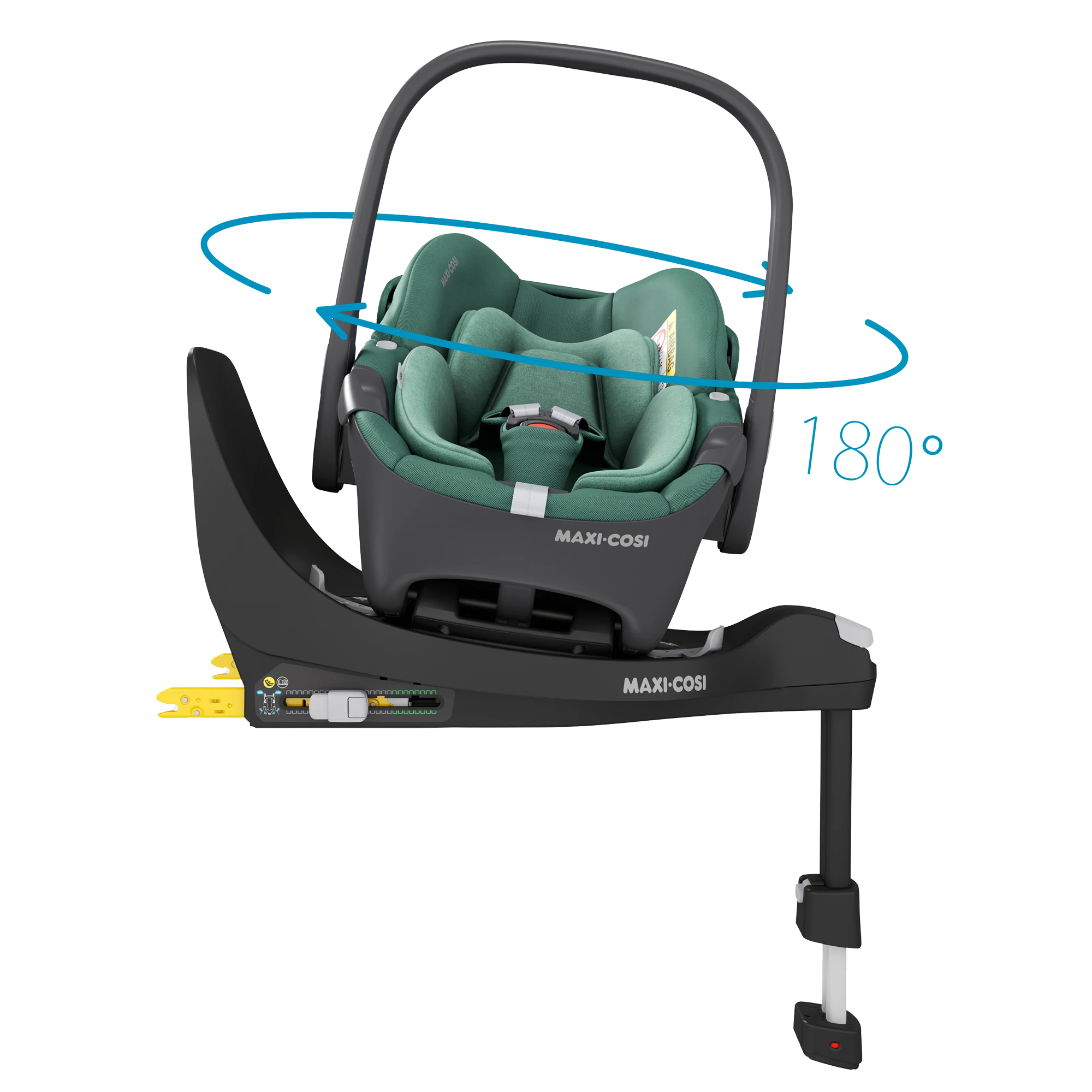 Maxi-Cosi Pebble 360 + baza FamilyFix 360 | Essential Green Maxi-Cosi Pebble 360 + baza FamilyFix 360 | Essential Green