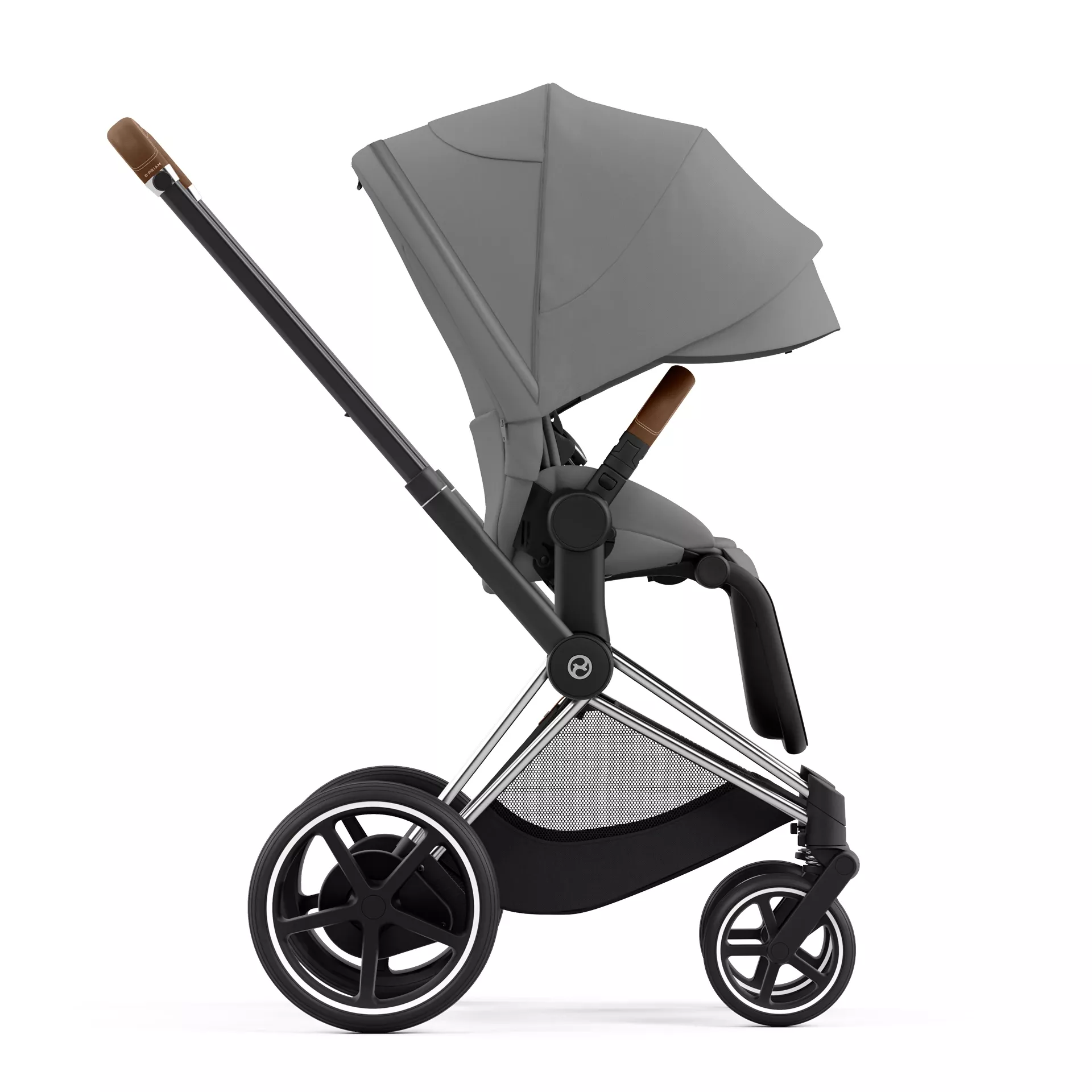 Cybex e-Priam 4.0 - 2w1 | Mirage Grey (Chrome Brown Frame) Cybex e-Priam 4.0 - 2w1 | Mirage Grey (Chrome Brown Frame)