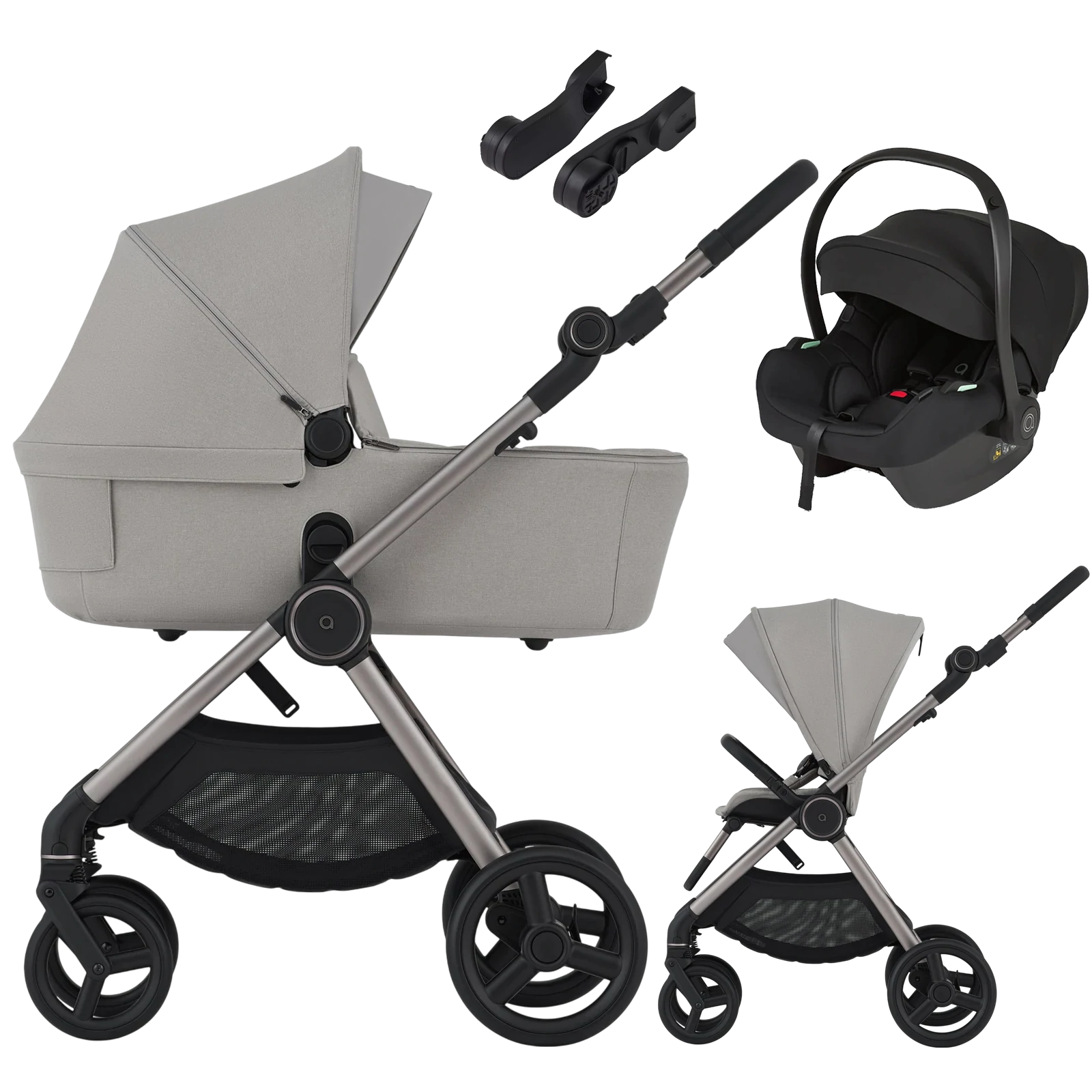 Anex IQ + Anex Cosmo +GRATIS - wózek 3w1 | Silve