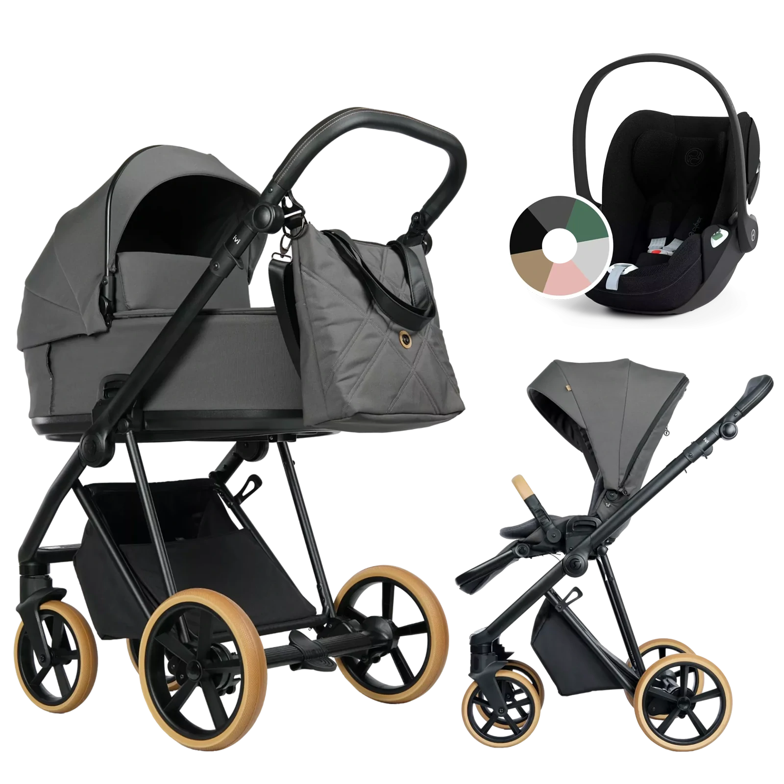 Roan Ivi 2.0 Vintage + Cybex Cloud T i-Size +GRATIS - 3w1 | Sicilian Olive