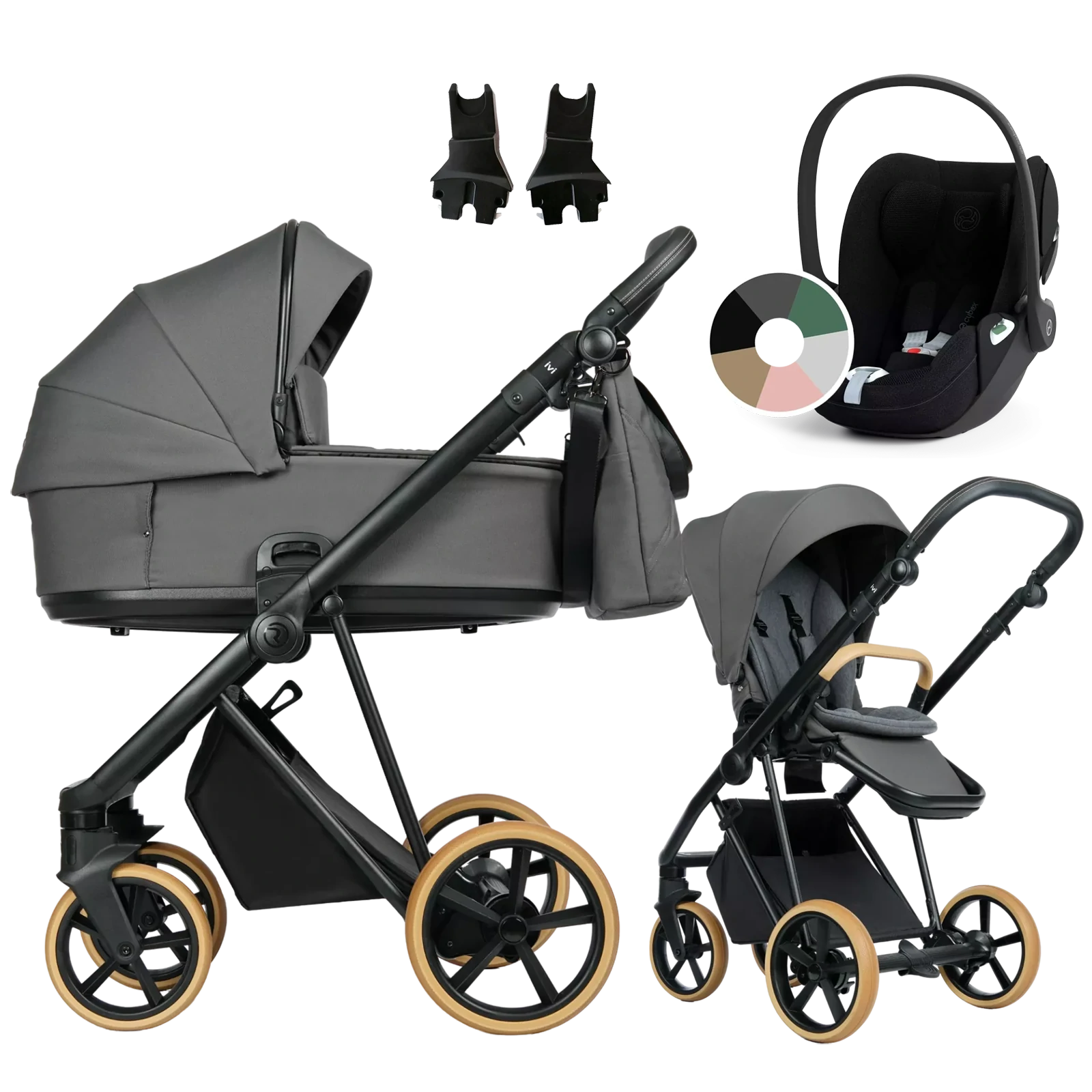 Roan Ivi 2.0 Vintage + Cybex Cloud T i-Size +GRATIS - 3w1 | Sicilian Olive