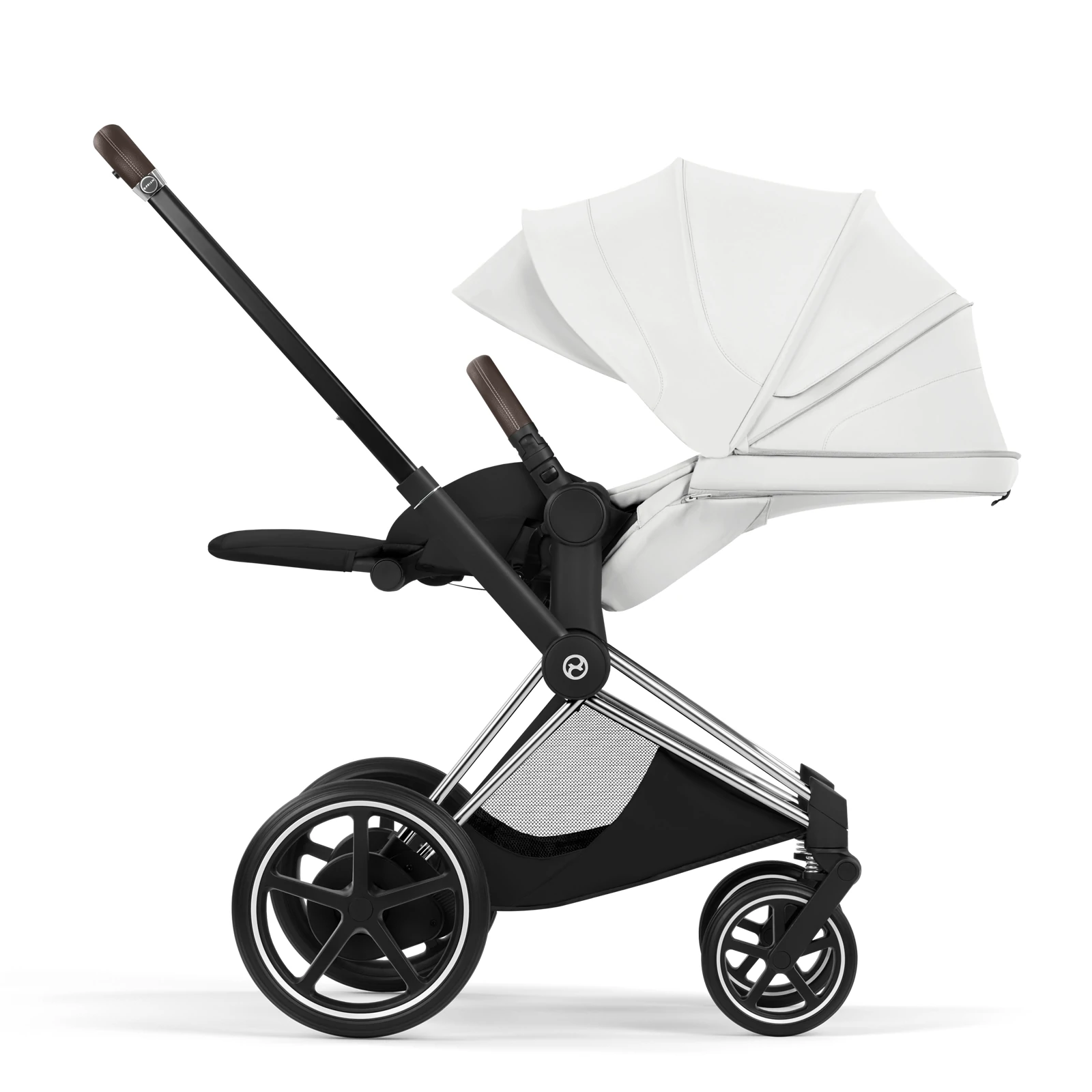 Cybex e-Priam 5.0 - wózek 2w1 | Off White - Chrome (Style)