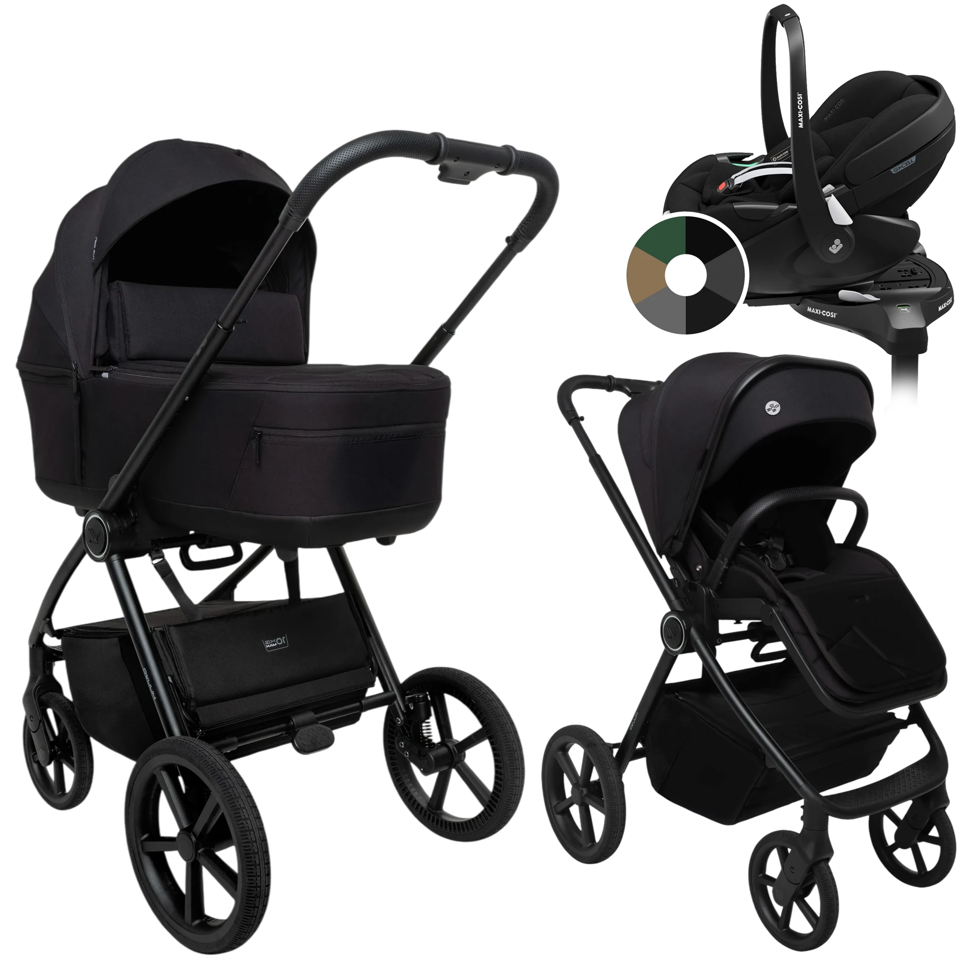 Muuvo One + Maxi-Cosi Pebble 360 Pro2 + baza +GRATIS - 4w1 | Negro