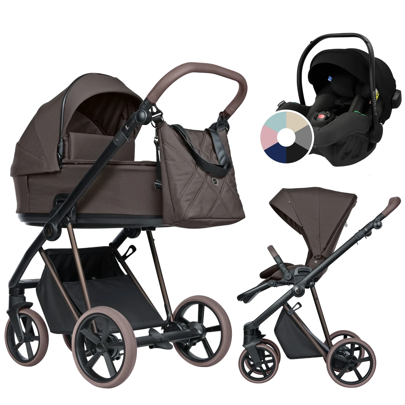 Roan Ivi 2.0 Vintage + Avionaut Pixel Pro 2.0 C +GRATIS - 3w1 | Turkish Coffee Brown