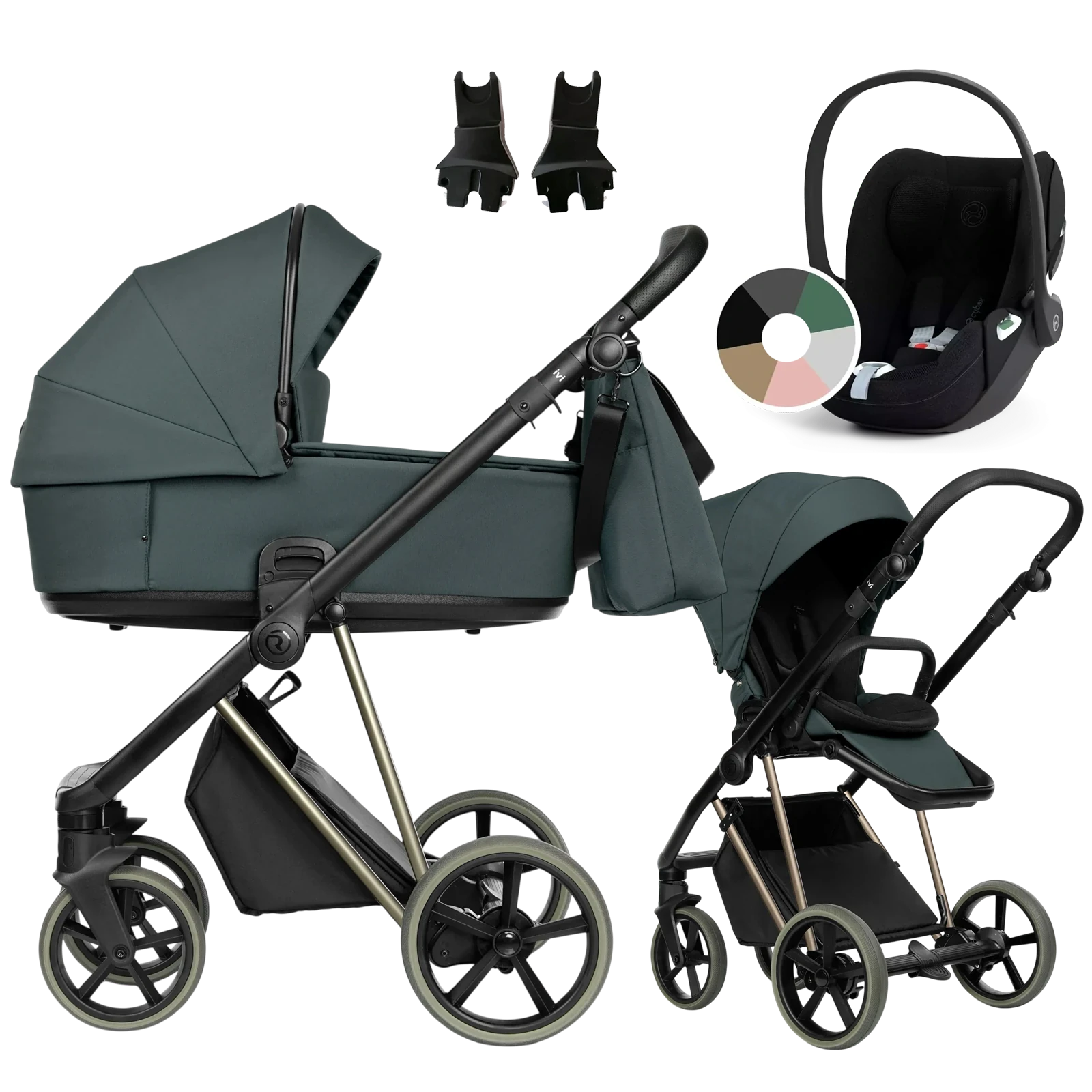 Roan Ivi 2.0 Vintage + Cybex Cloud T i-Size +GRATIS - 3w1 | Himalayan Green