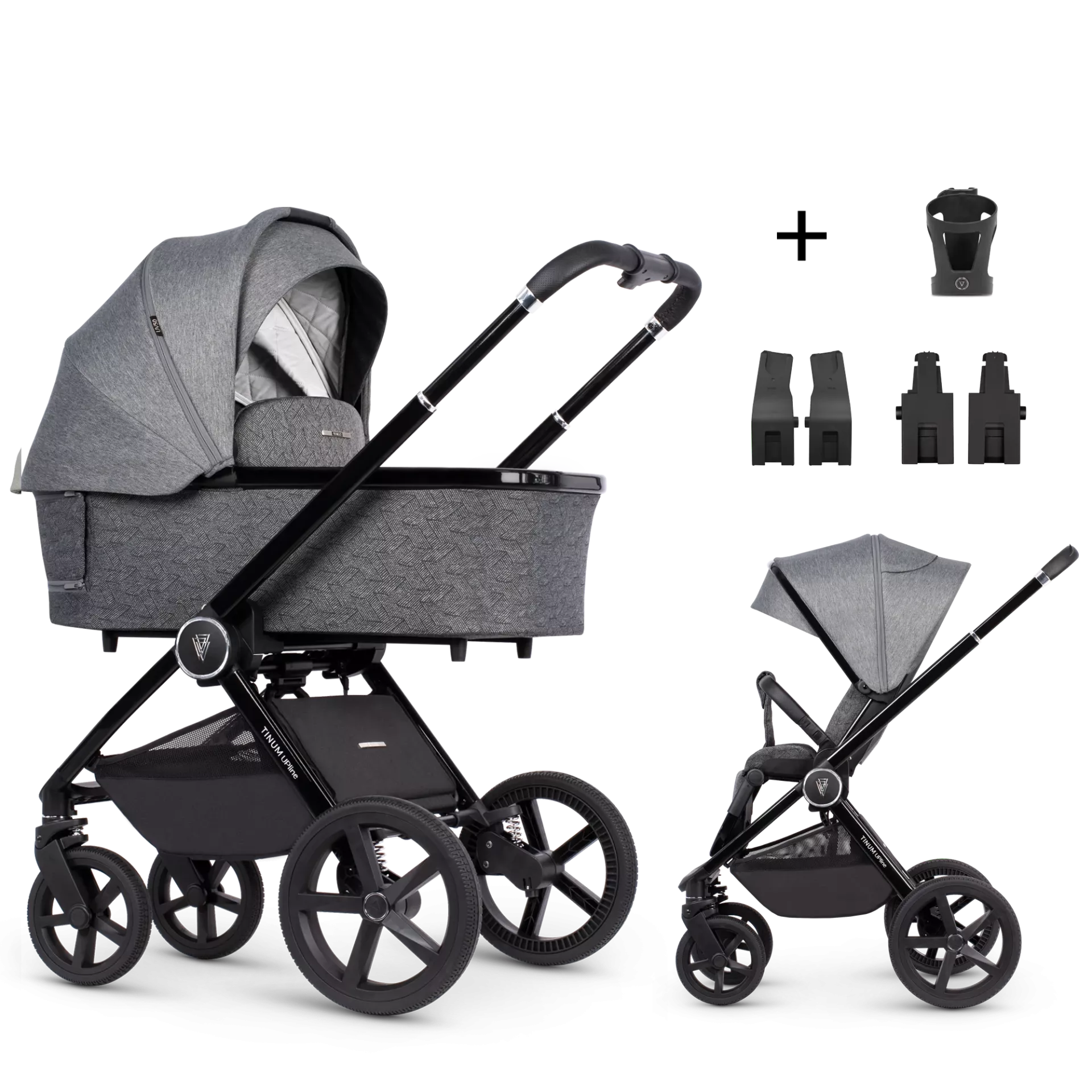 Venicci Tinum Upline +AKCESORIA - 2w1 | Slate Grey