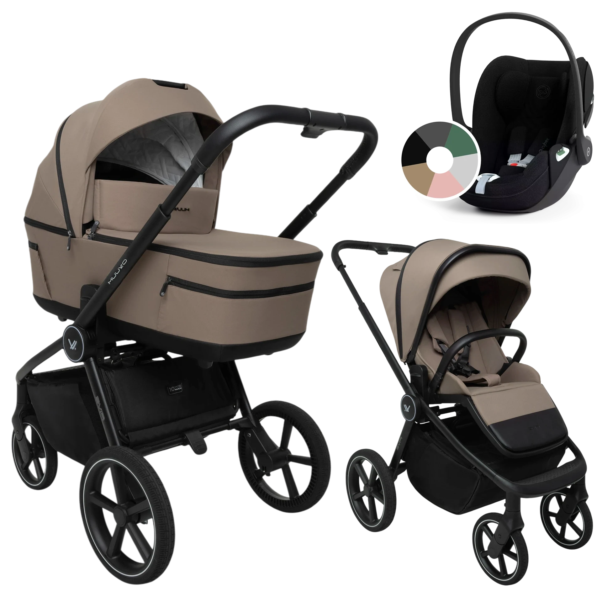 Muuvo Five + Cybex Cloud T i-Size +GRATIS - 3w1 | Mokka