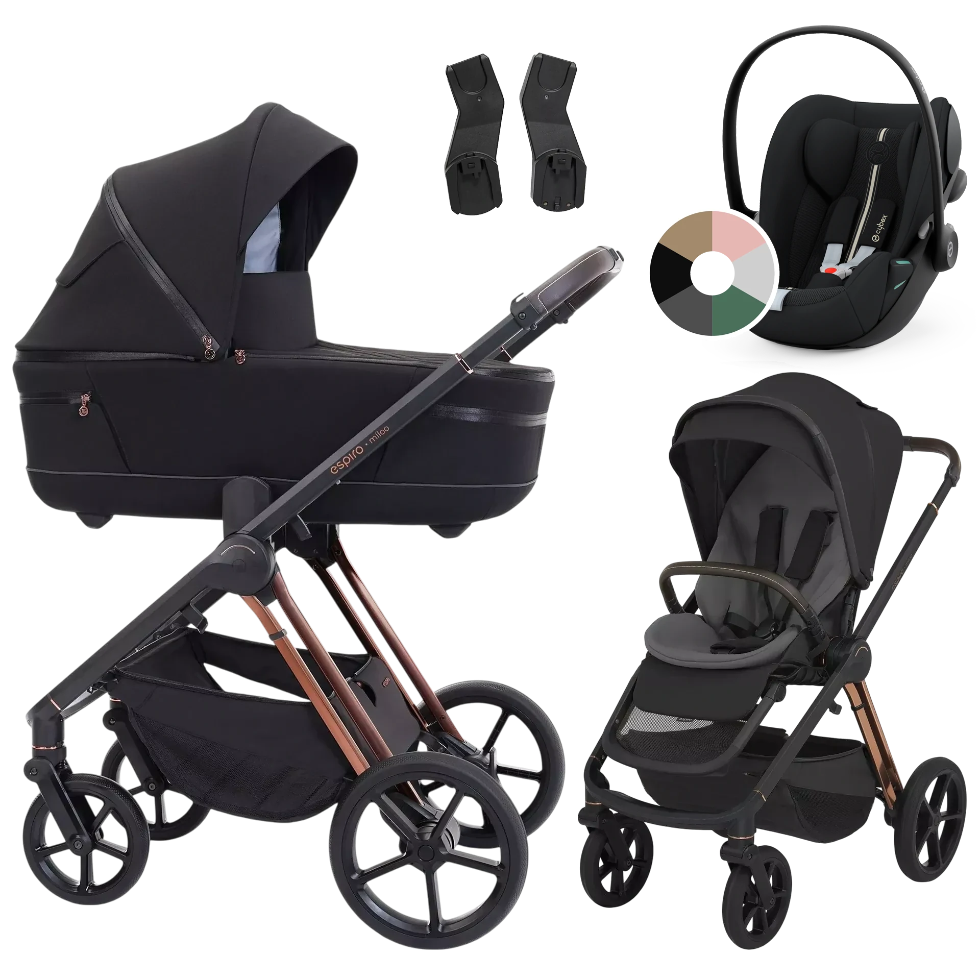 Espiro Miloo + Cybex Cloud G i-Size +GRATIS - 3w1 | 210 Diamond Black