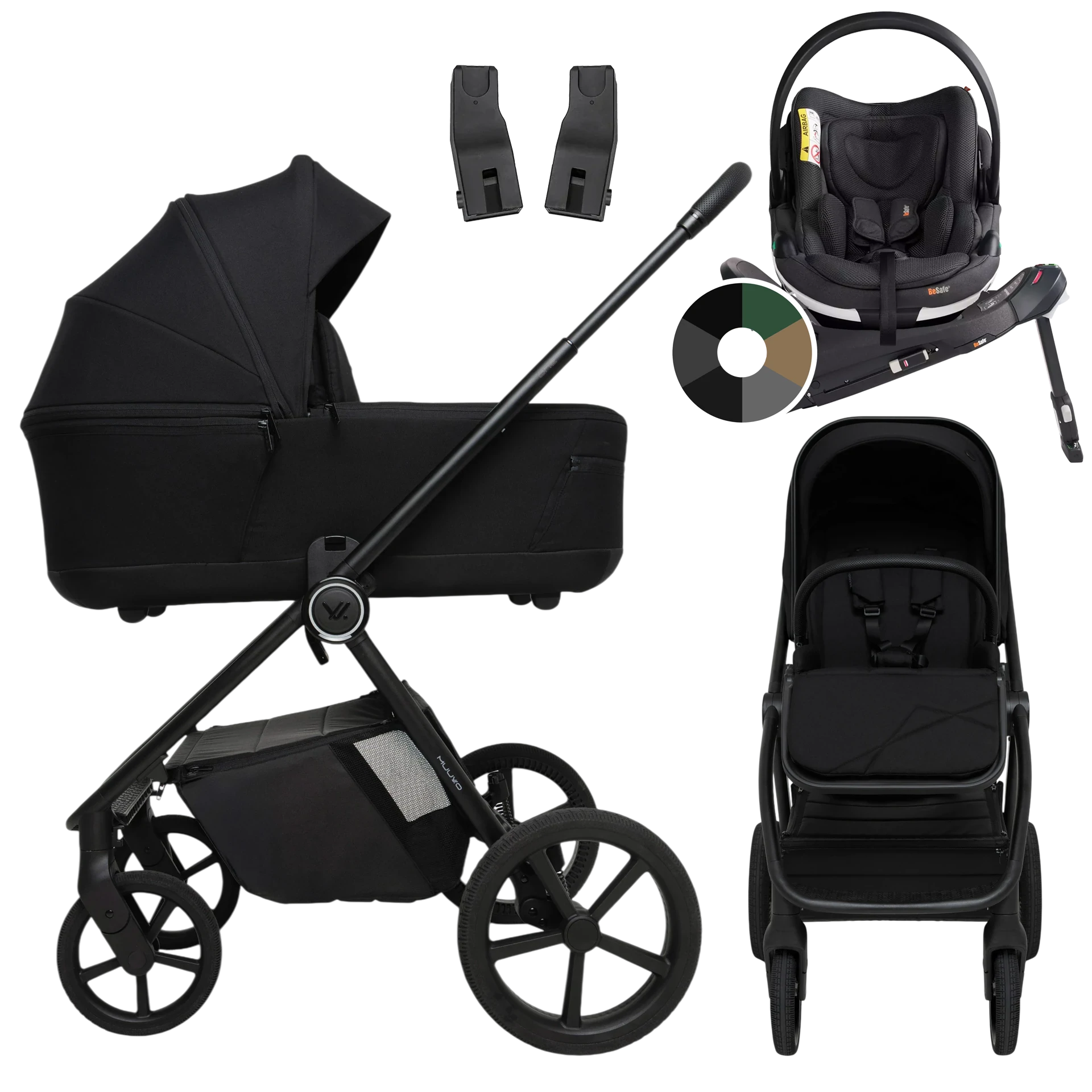 Muuvo One + BeSafe Go Beyond + baza Beyond +GRATIS - 4w1 | Negro