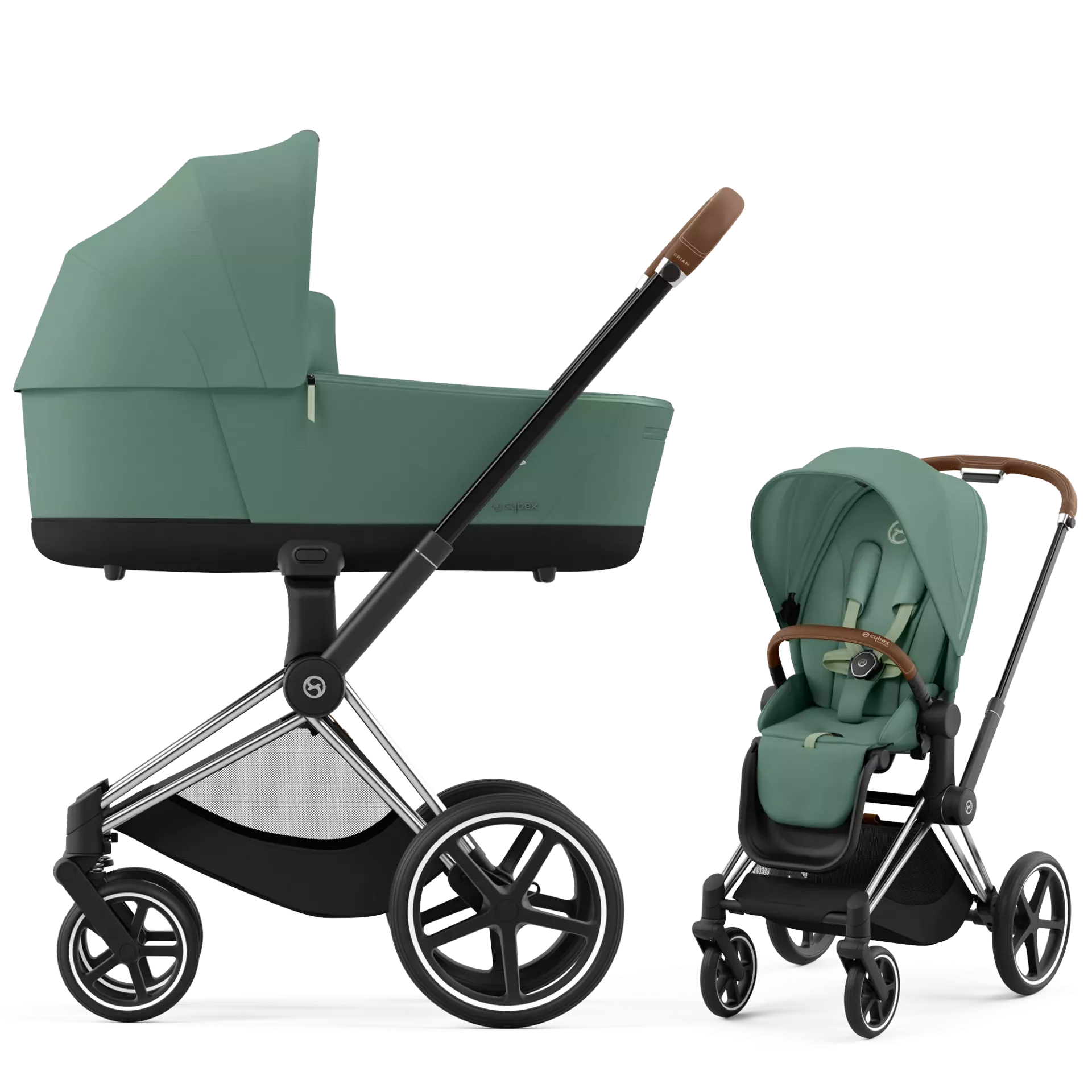 Cybex Priam 4.0 - 2w1 | Leaf Green (Chrome Brown Frame)