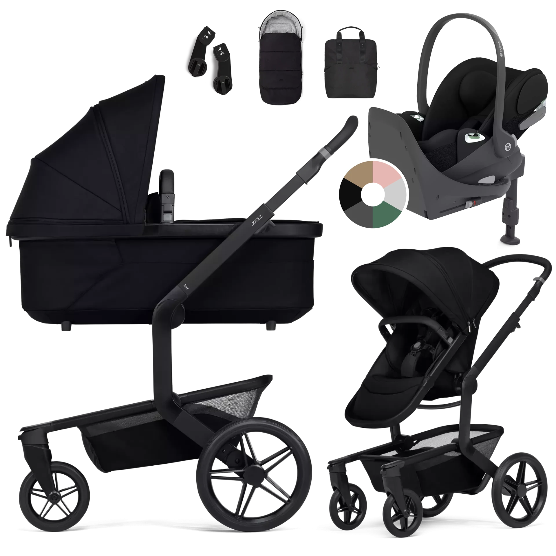 Joolz Day5 + Cybex Cloud T i-Size + baza T +GRATISY - 4w1 | Space Black
