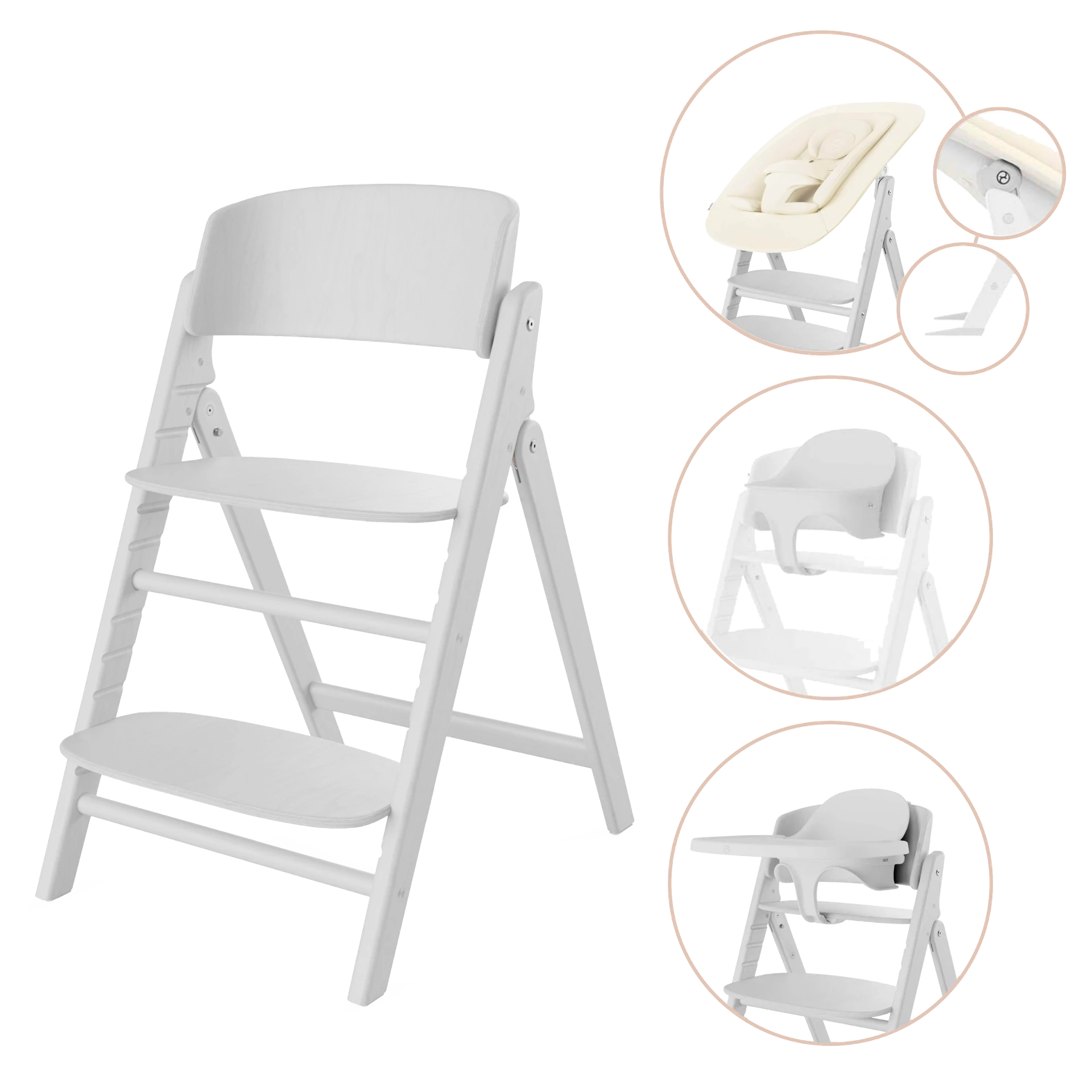 Cybex Click & Fold - zestaw 4w1 | All White
