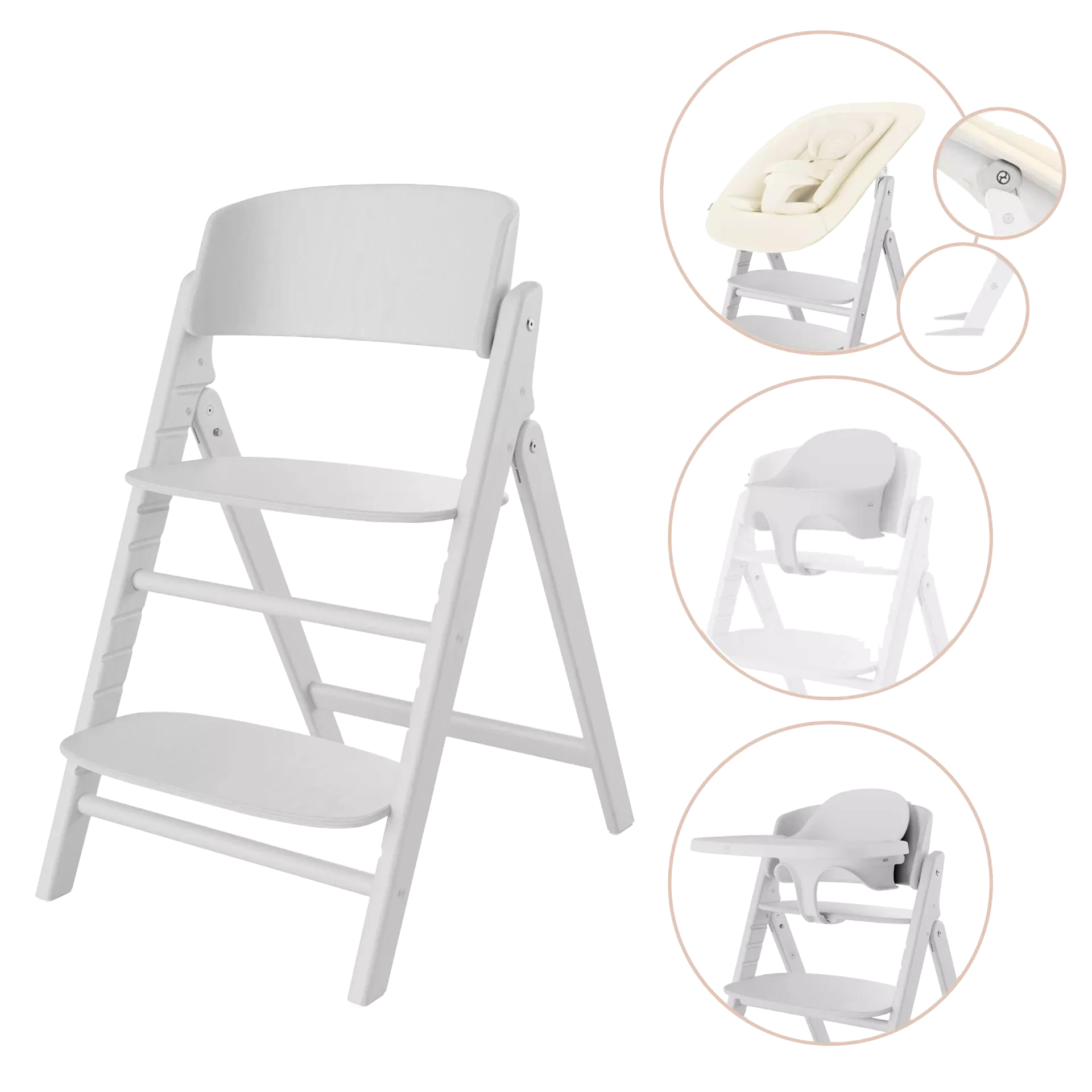 Cybex Click & Fold - zestaw 4w1 | All White
