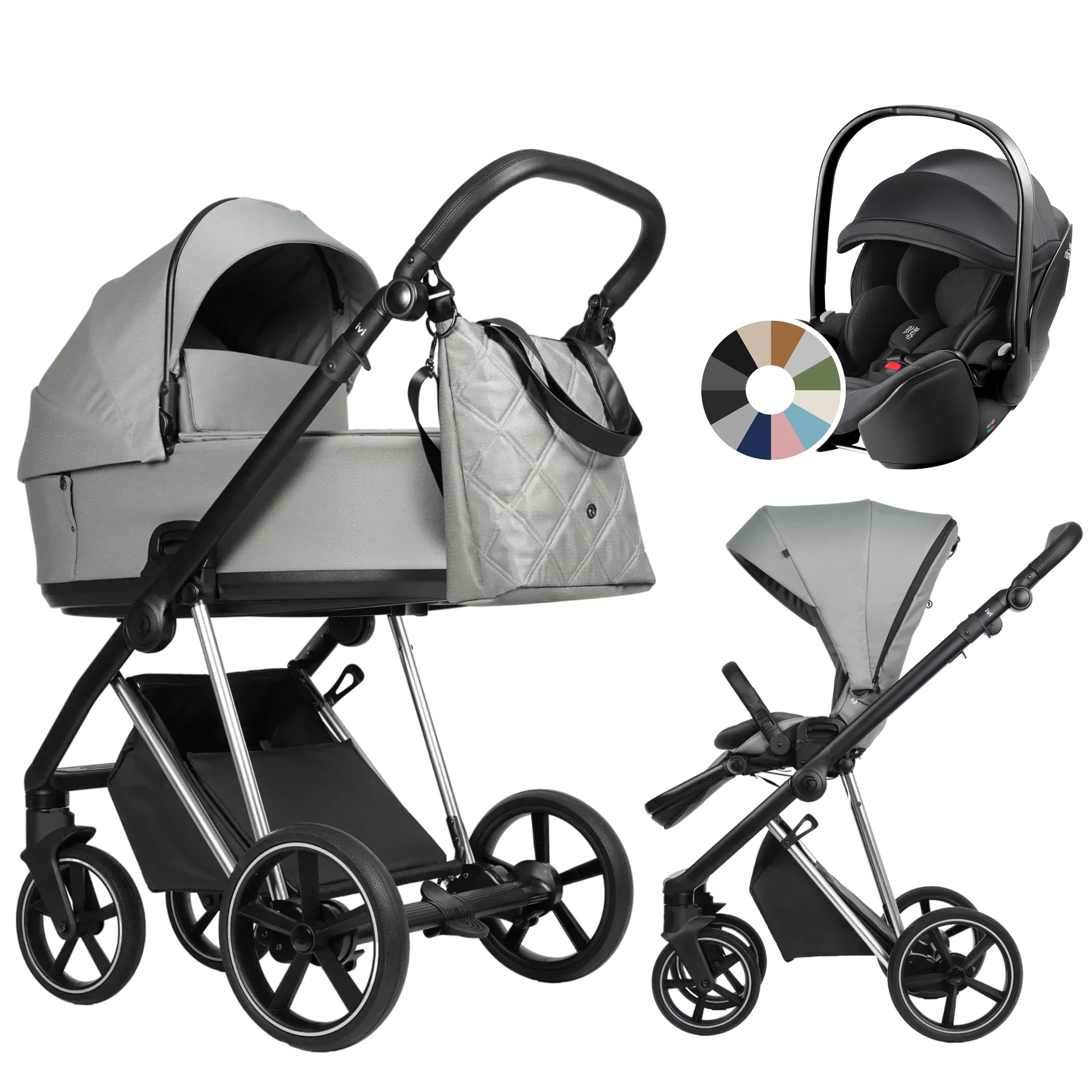 Roan Ivi 2.0 + Britax Römer Baby-Safe Pro +GRATIS - 3w1 | Tea Leaf