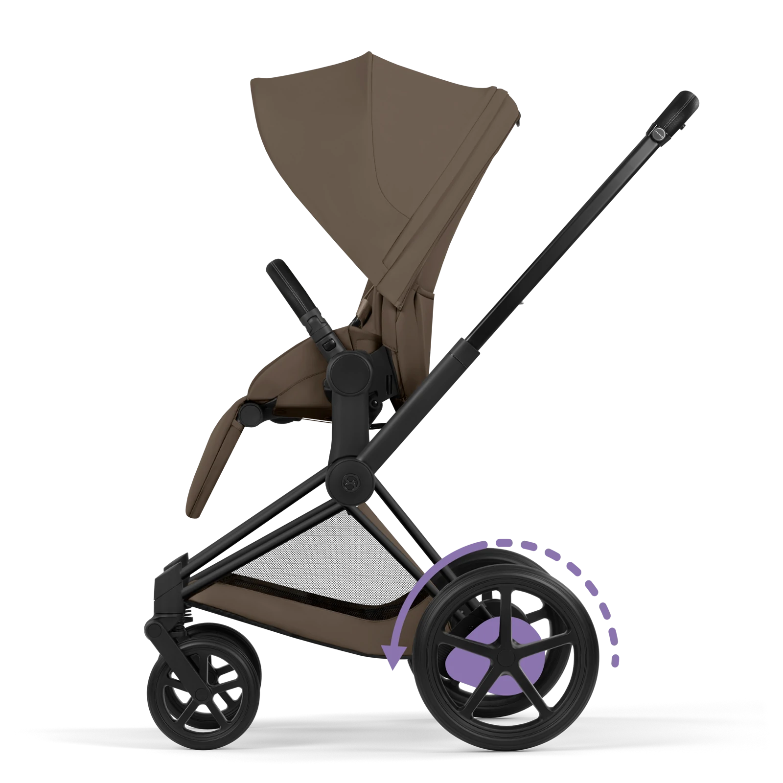 Cybex e-Priam 5.0 - wózek 2w1 | Coconut Brown - Matt Black (Comfort)