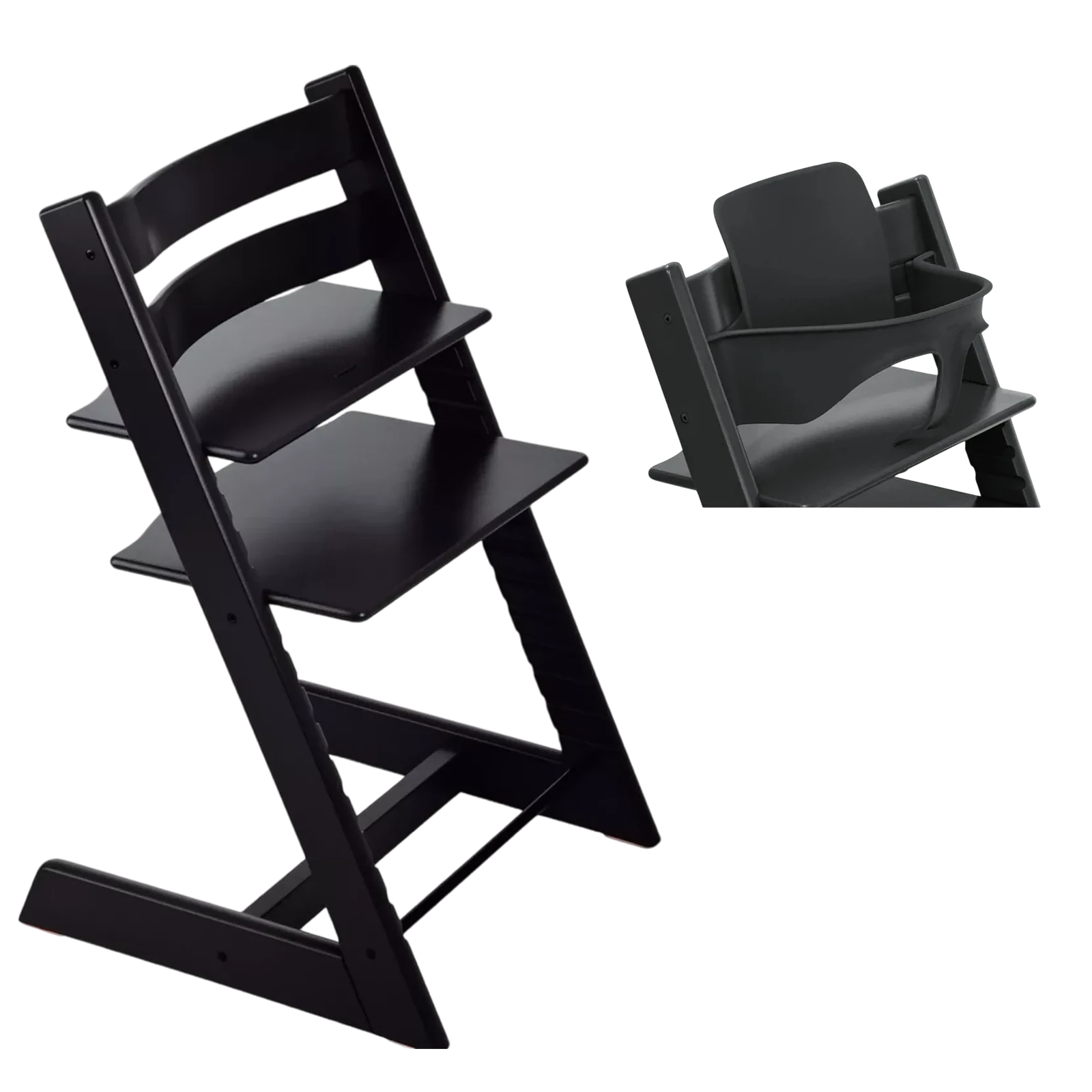 Stokke Tripp Trapp - krzesełko do karmienia + Baby Set | Black