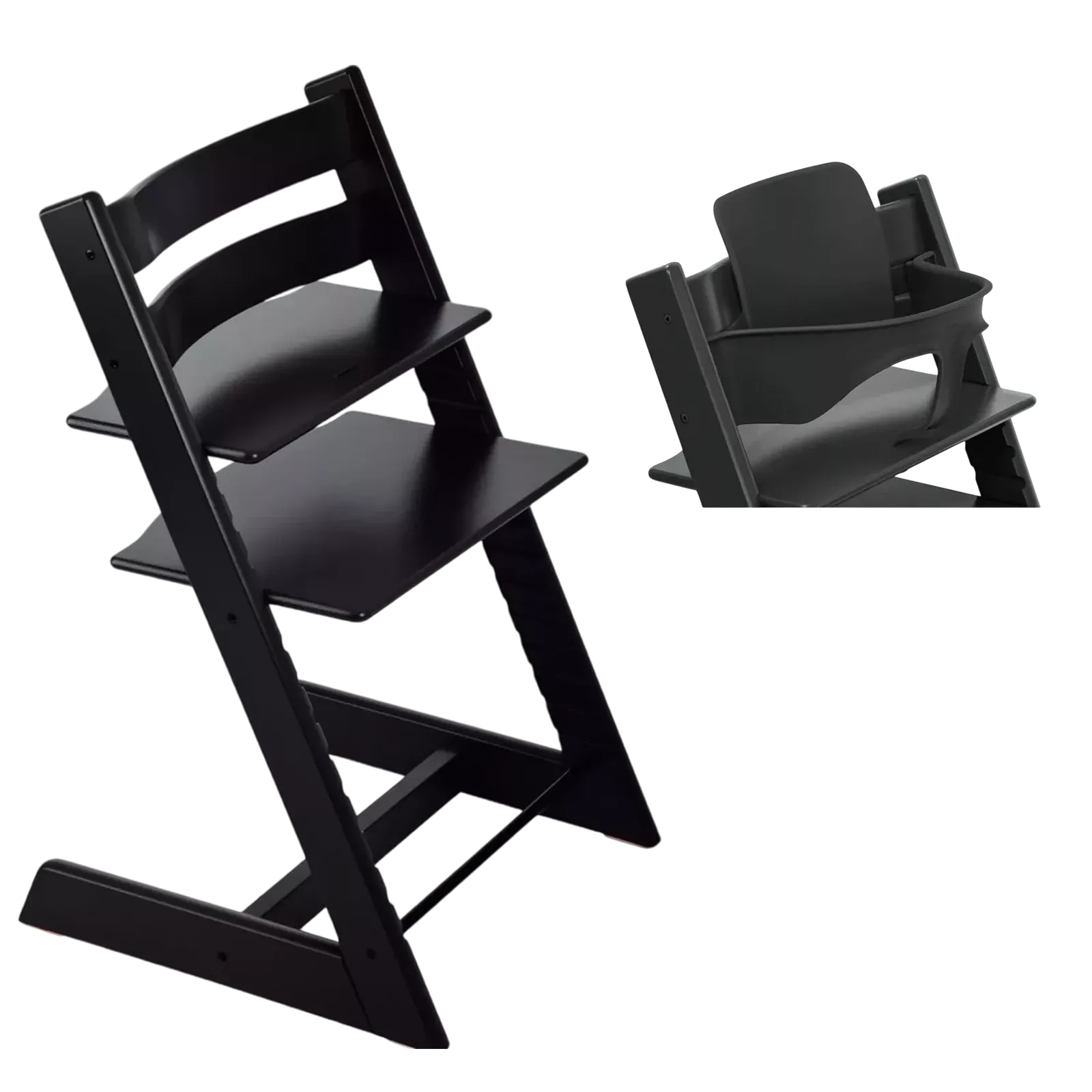 Stokke Tripp Trapp - krzesełko do karmienia + Baby Set | Black