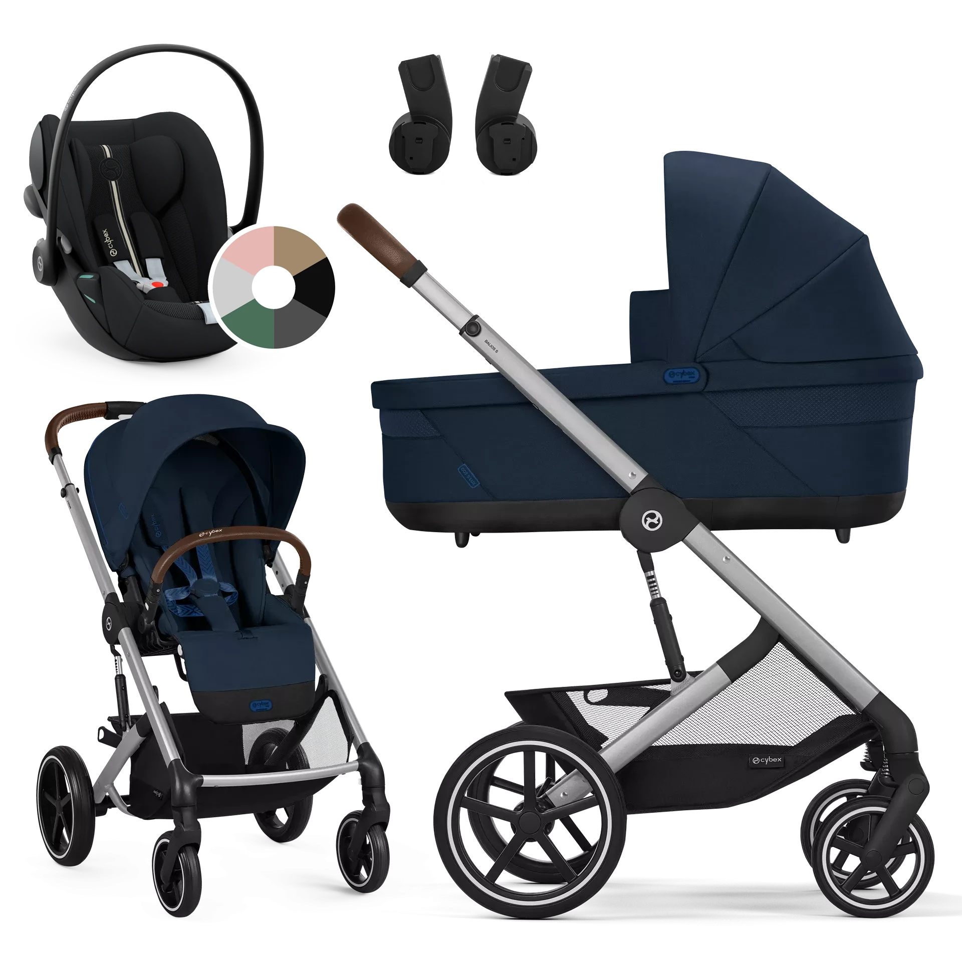 Cybex Balios S Lux + Cybex Cloud G i-Size - wózek 3w1 | Ocean Blue