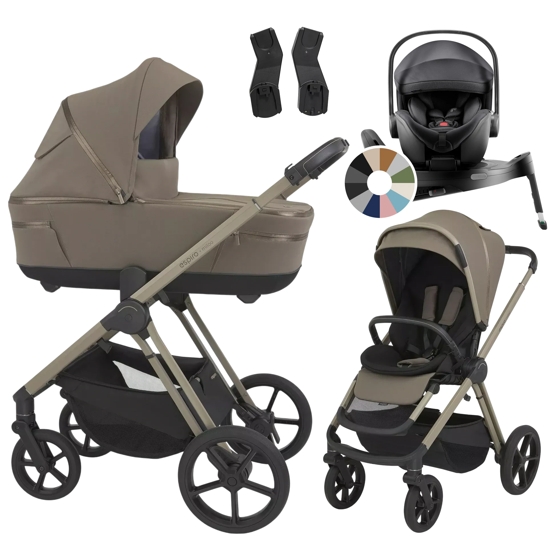 Espiro Miloo + Britax Römer Baby-Safe Pro + baza Vario 5Z +GRATIS - 4w1 | 209 Charming Touch