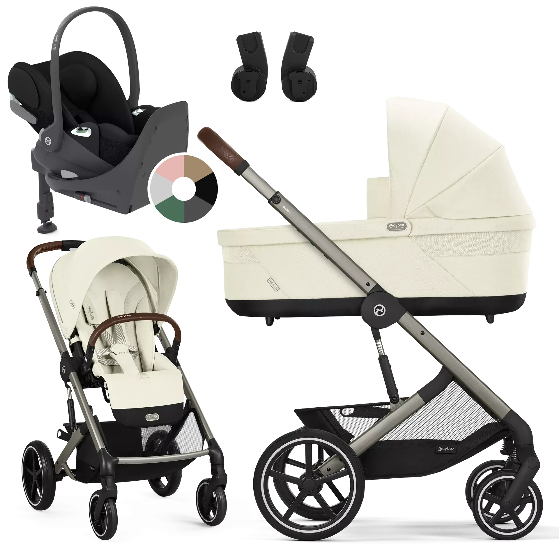 Cybex Balios S Lux + Cybex Cloud T i-Size + baza T - 4w1 | Seashell Beige