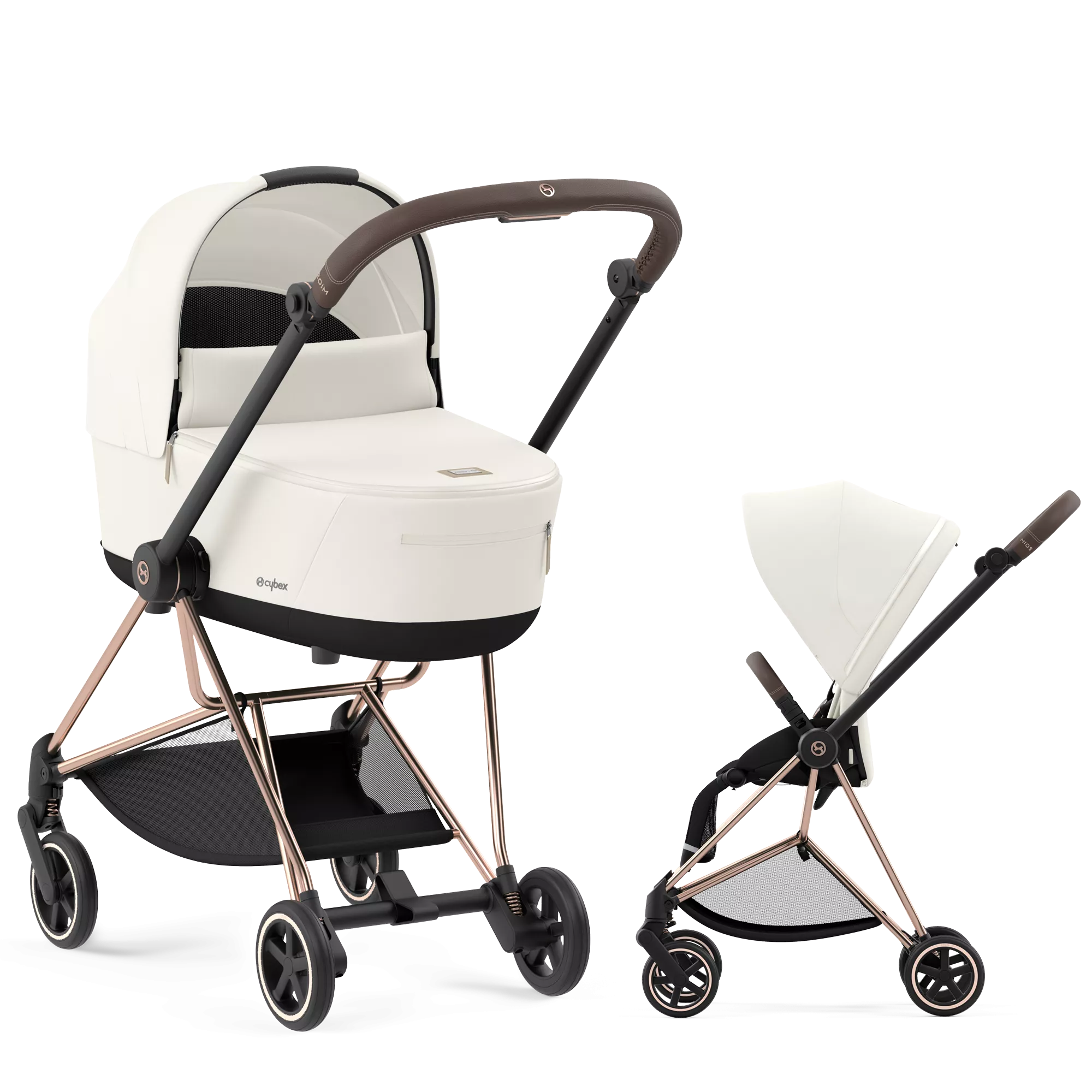 Cybex Mios 3.0 - 2w1 | Off White (Rosegold Frame)