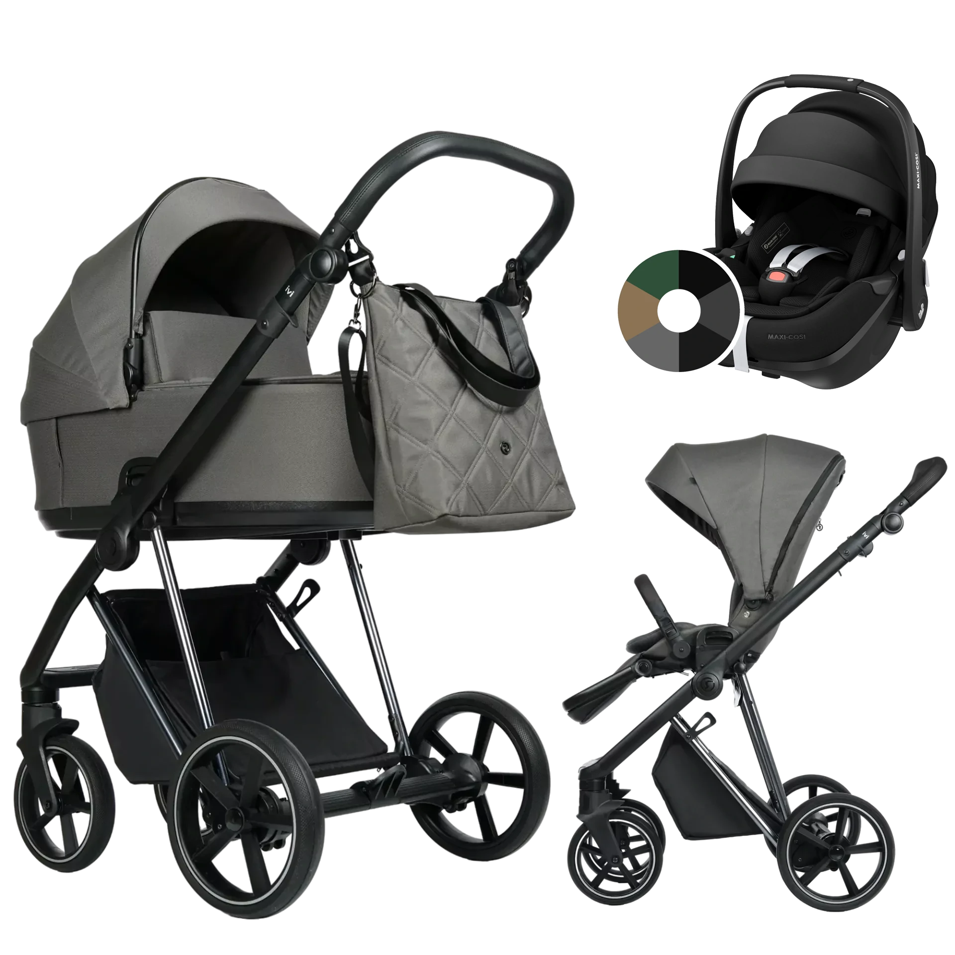 Roan Ivi 2.0 + Maxi-Cosi Pebble 360 Pro2 +GRATIS - 3w1 | Taupe