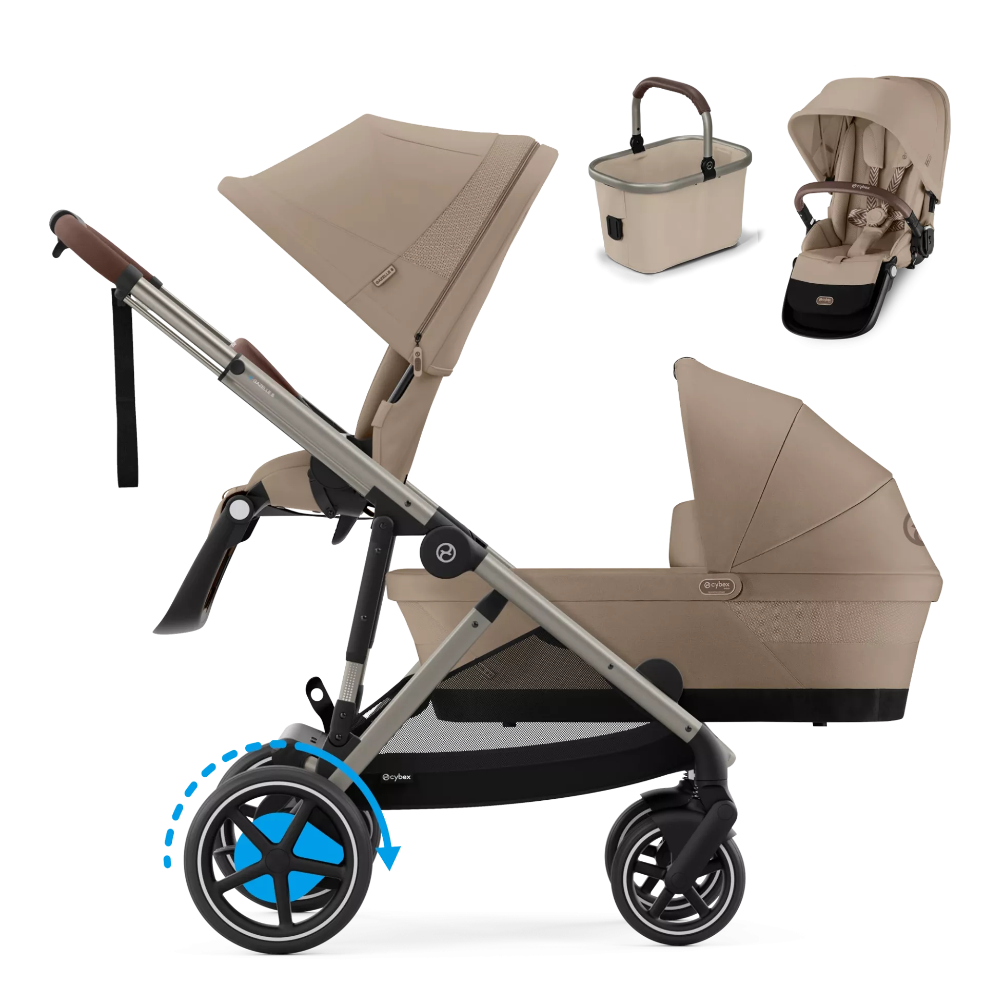 Cybex e-Gazelle S Duo | Almond Beige