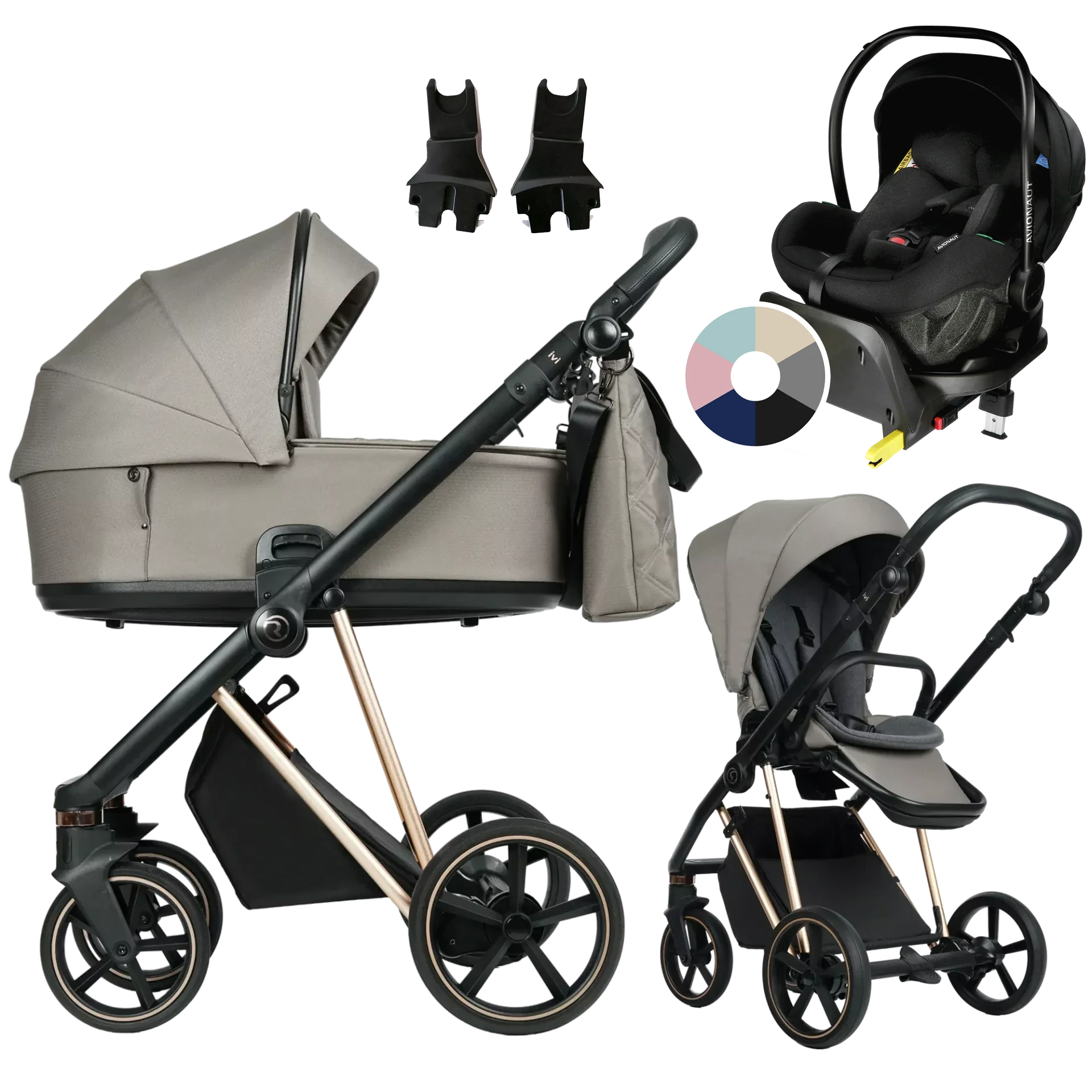 Roan Ivi 2.0 + Avionaut Pixel Pro 2.0 C + baza IQ Orbit +GRATIS - 4w1 | Mocca