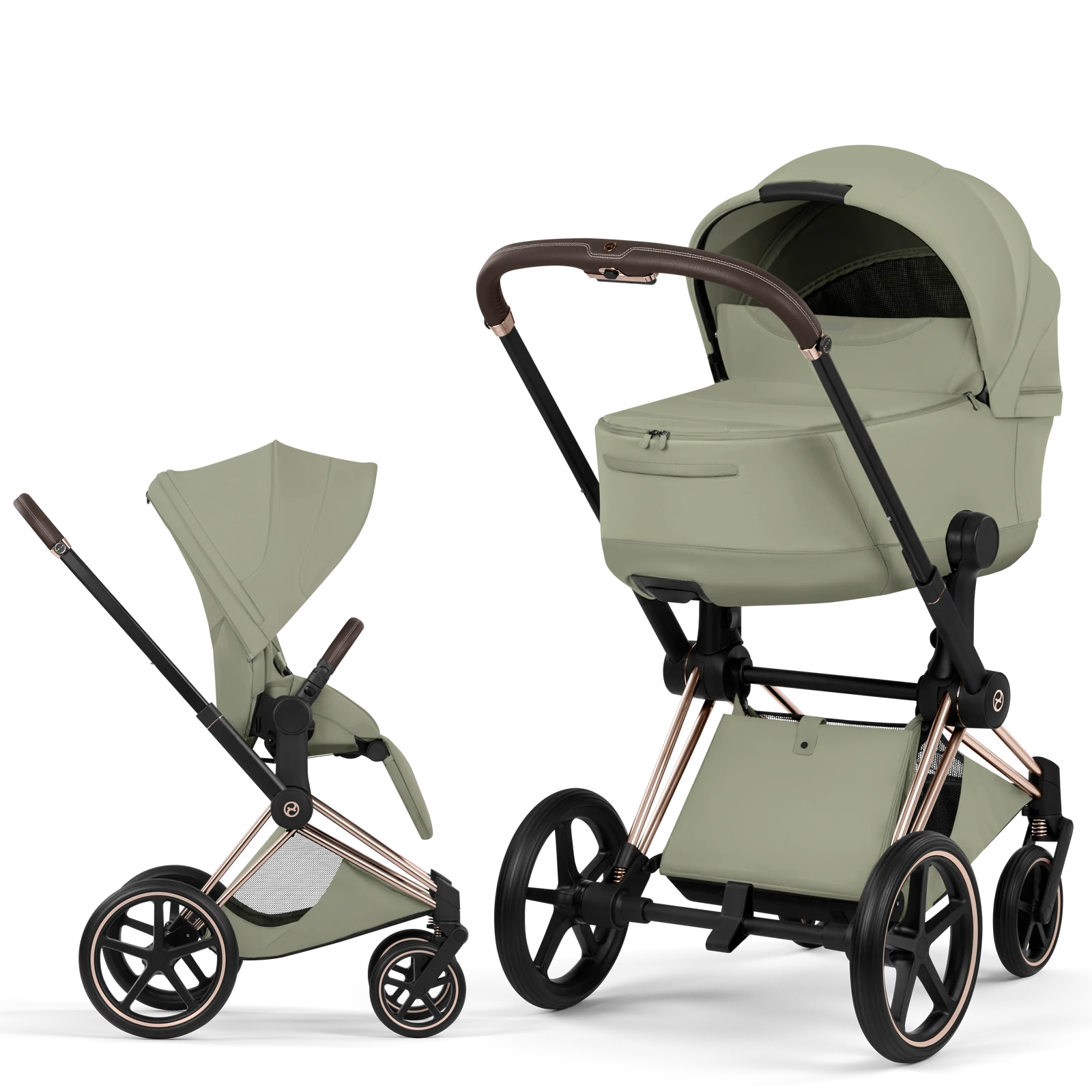 Cybex Priam 5.0 - wózek 2w1 | Sage Green - Rosegold (Style)