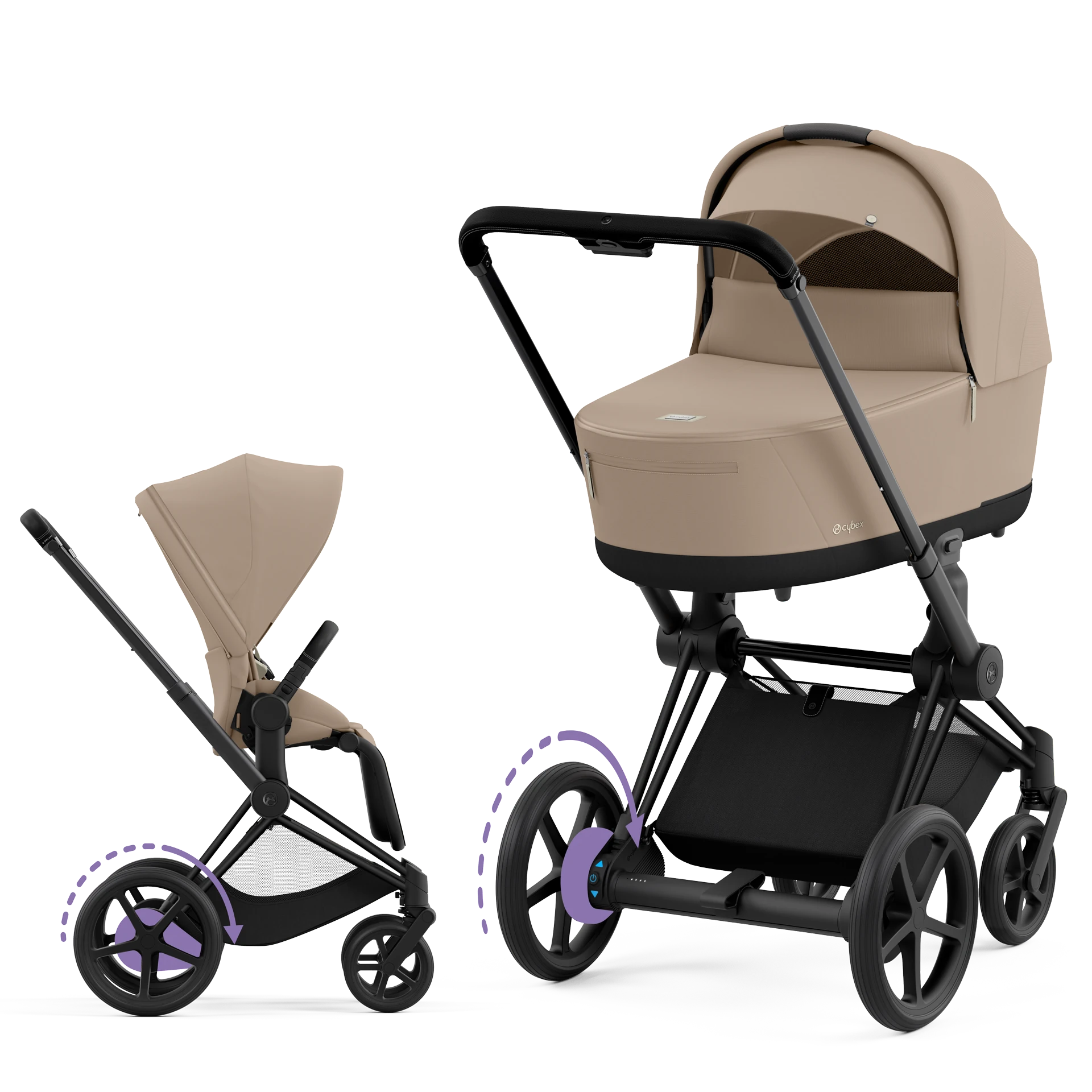 Cybex e-Priam 4.0 - 2w1 | Cozy Beige (Matt Black Frame)
