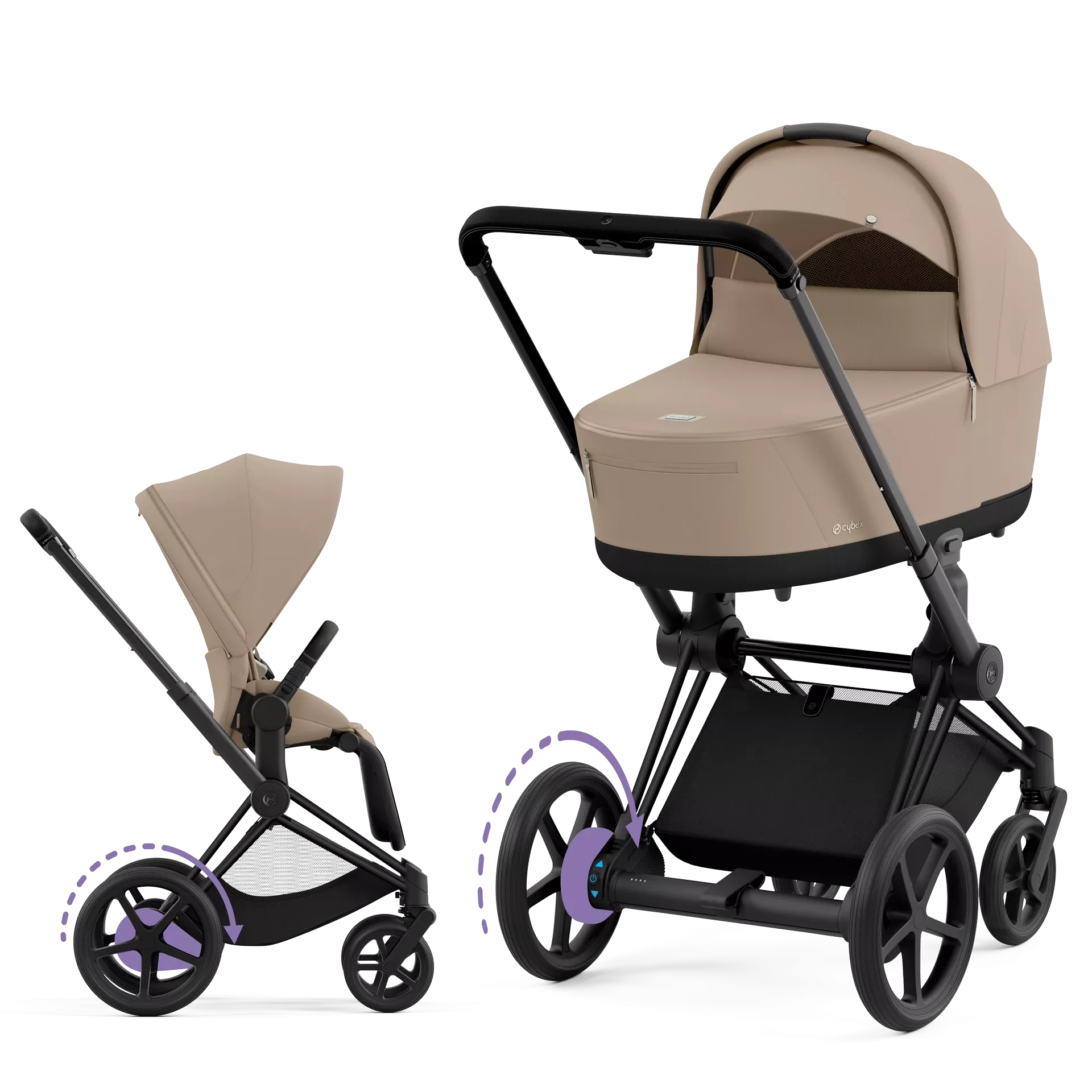 Cybex e-Priam 4.0 - 2w1 | Cozy Beige (Matt Black Frame)