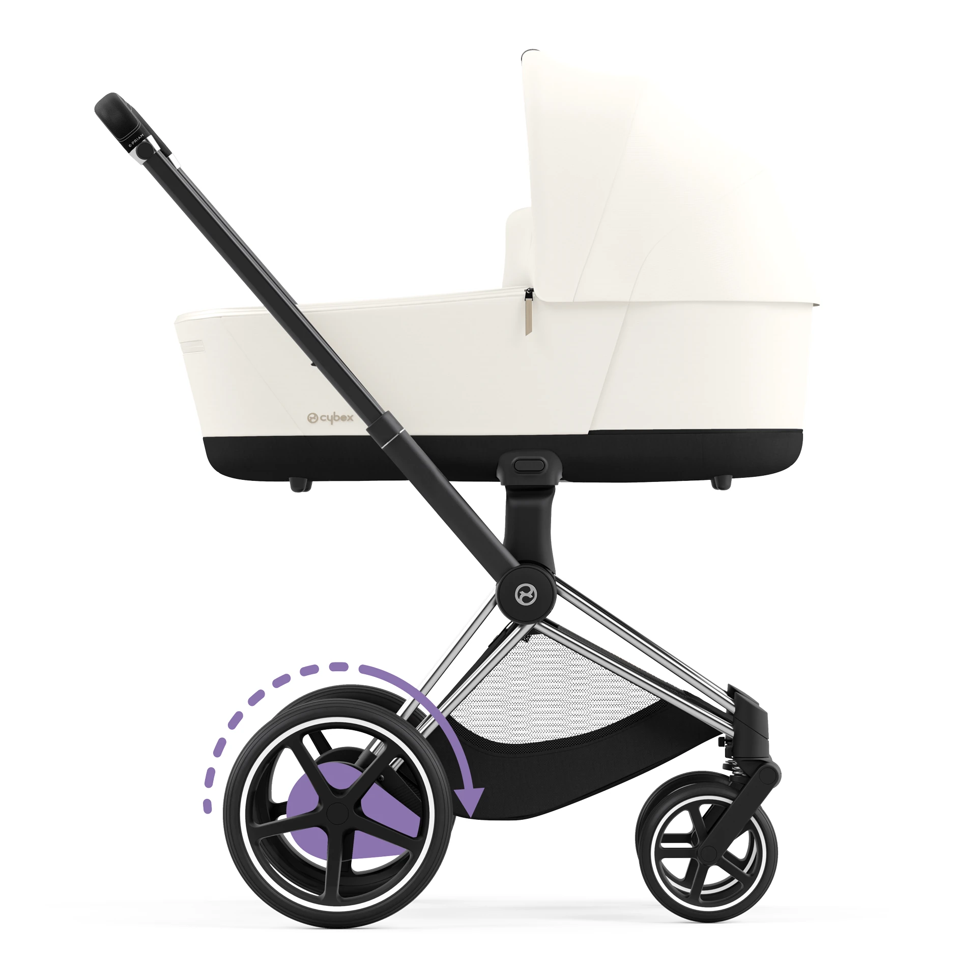 Cybex e-Priam 4.0 - 2w1 | Off White (Chrome Black Frame) Cybex e-Priam 4.0 - 2w1 | Off White (Chrome Black Frame)