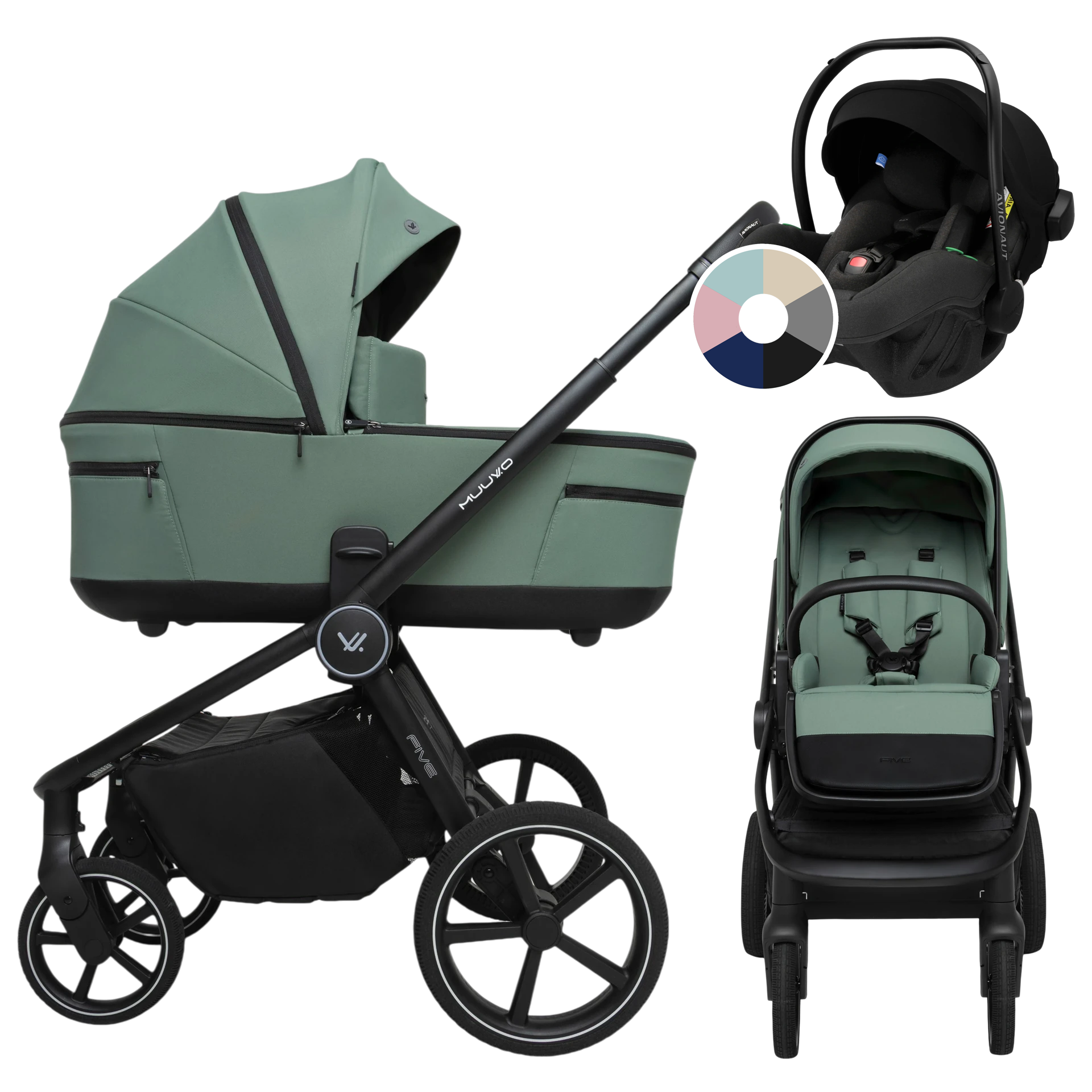 Muuvo Five + Avionaut Pixel Pro 2.0 C +GRATIS - 3w1 | Pine Green