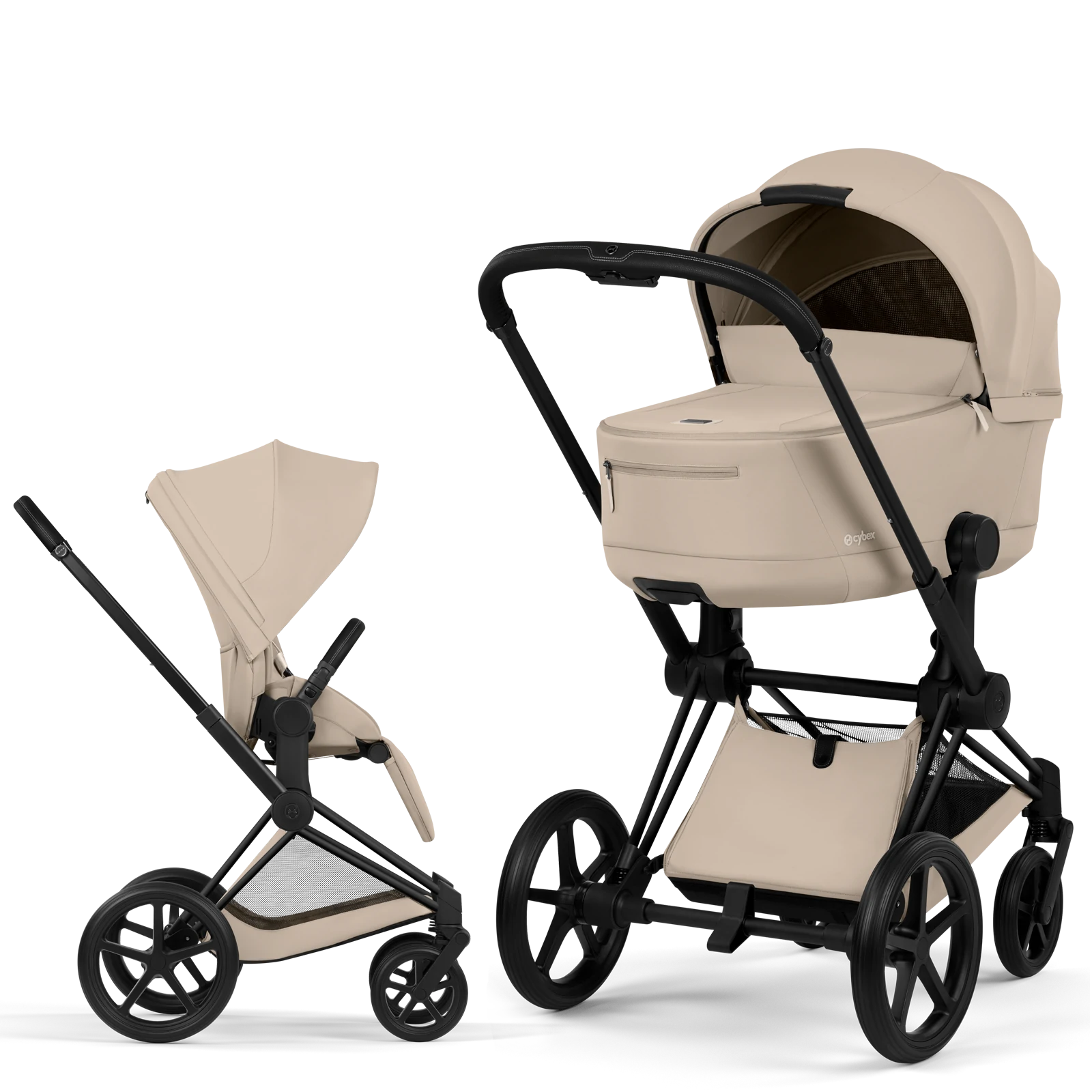 Cybex Priam 5.0 - wózek 2w1 | Cozy Beige - Matt Black (Comfort)
