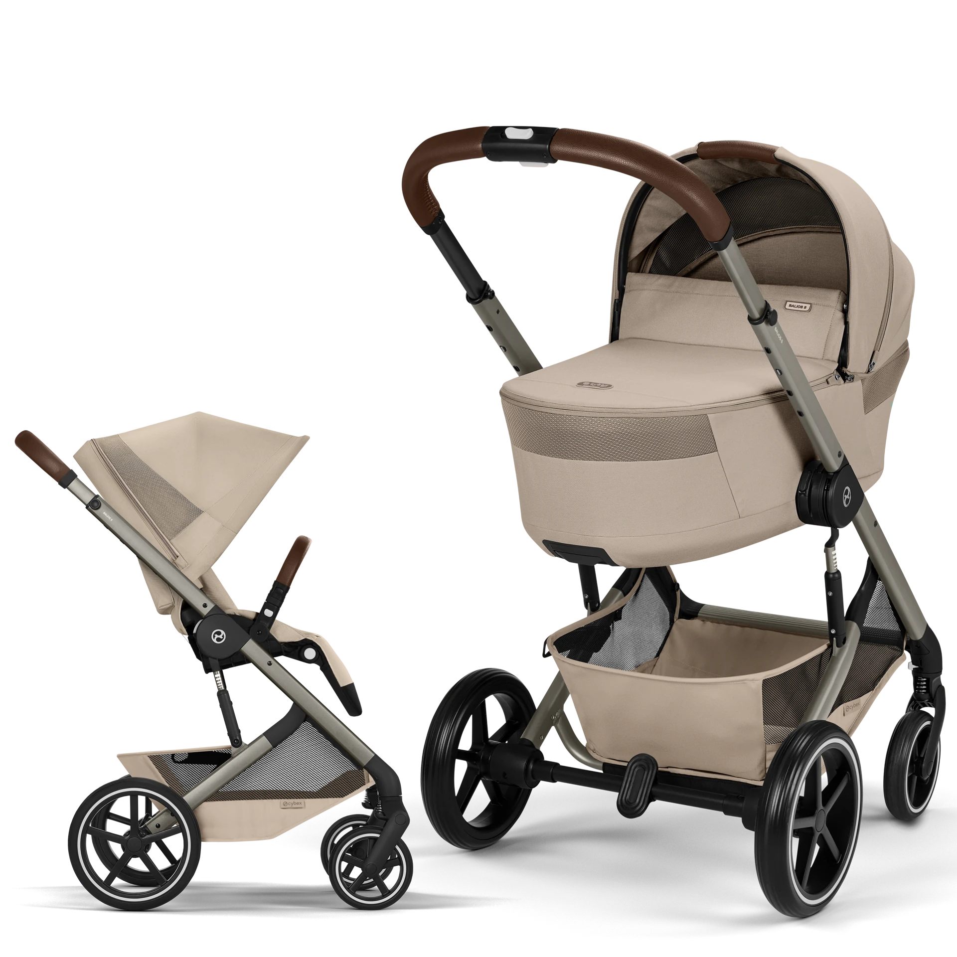 Cybex Balios S Lux Fold - 2w1 ze składaną gondolą | Almond Beige
